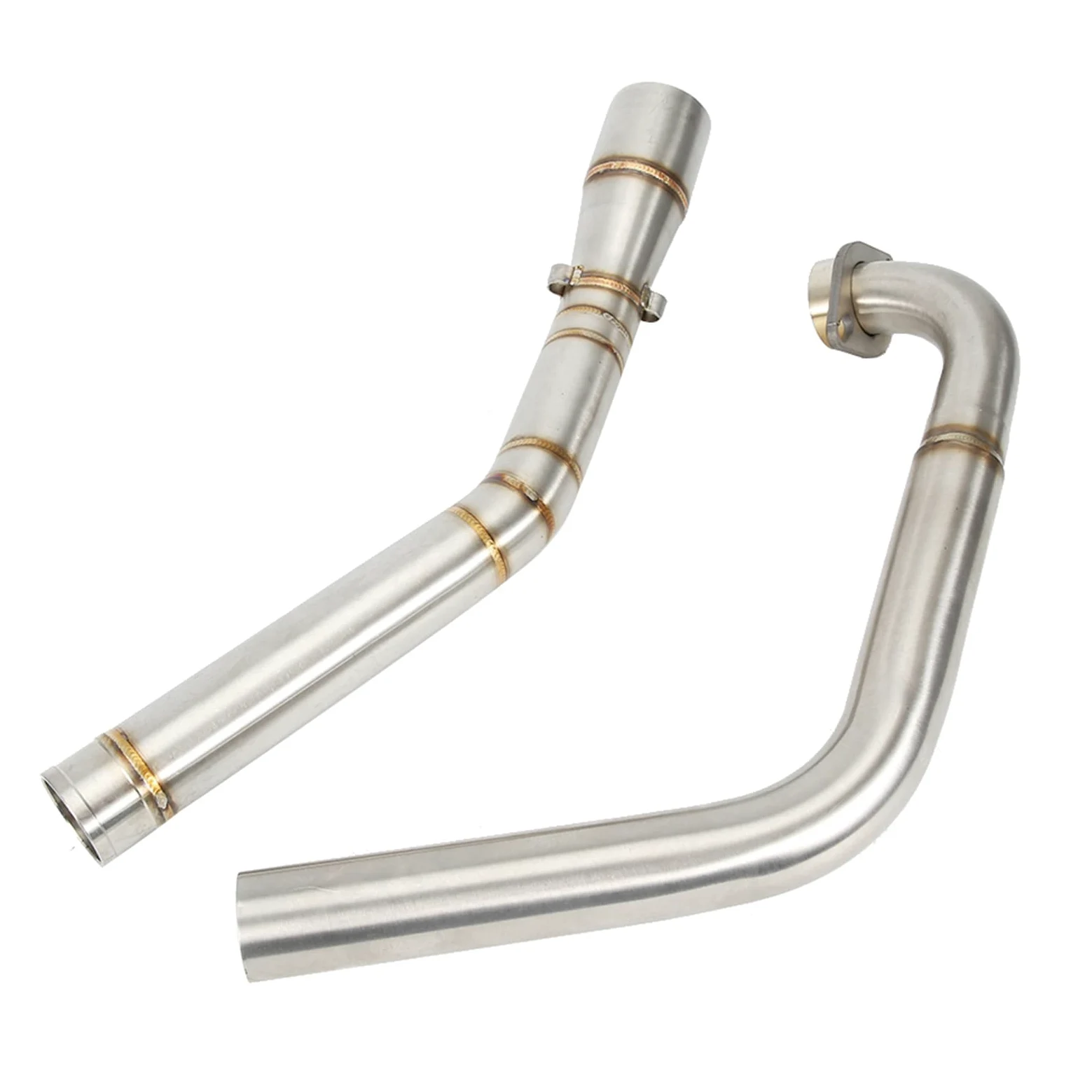 Tubo de enlace medio de escape, tubo de enlace medio de escape de modificación de motocicleta apto para YZF R15 MT-15 MT-125 2008-2017 para tubo yzf 125r125 + tubo descendente yzf r125