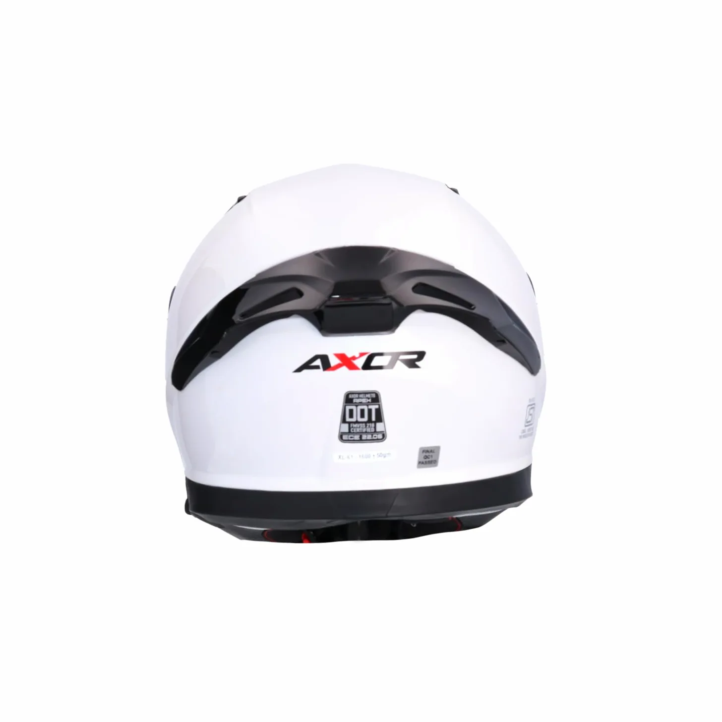 Casco AXOR Apex Solid Casco Integral de Moto Blanco Perlado con Pantalla Extra y Lente Solar, Diseño Deportivo, Talla L
