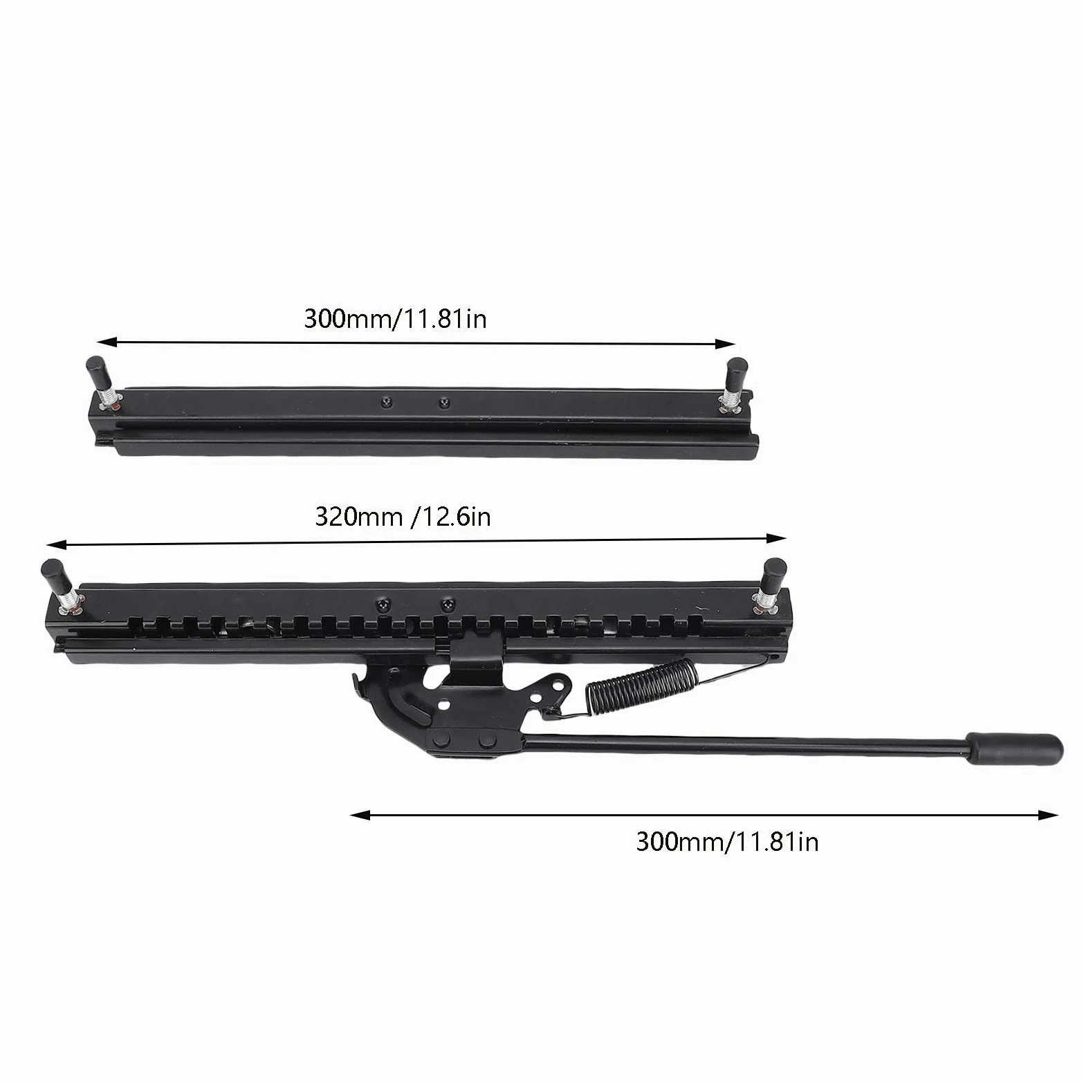 Fydun Juego de Rieles de Asiento Deslizantes Ajustables, Rieles de Acero Laminados en Frío de 320mm para Coche RV