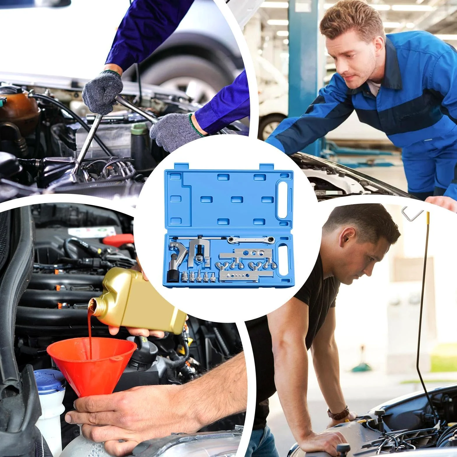 Herramienta Abocardadora Línea Freno Set De Reparación De Tubos Automóvil | Abocardadora Para Tubería Pesado Para Garaje Taller Industria Hogar Exterior Automóvil Camión