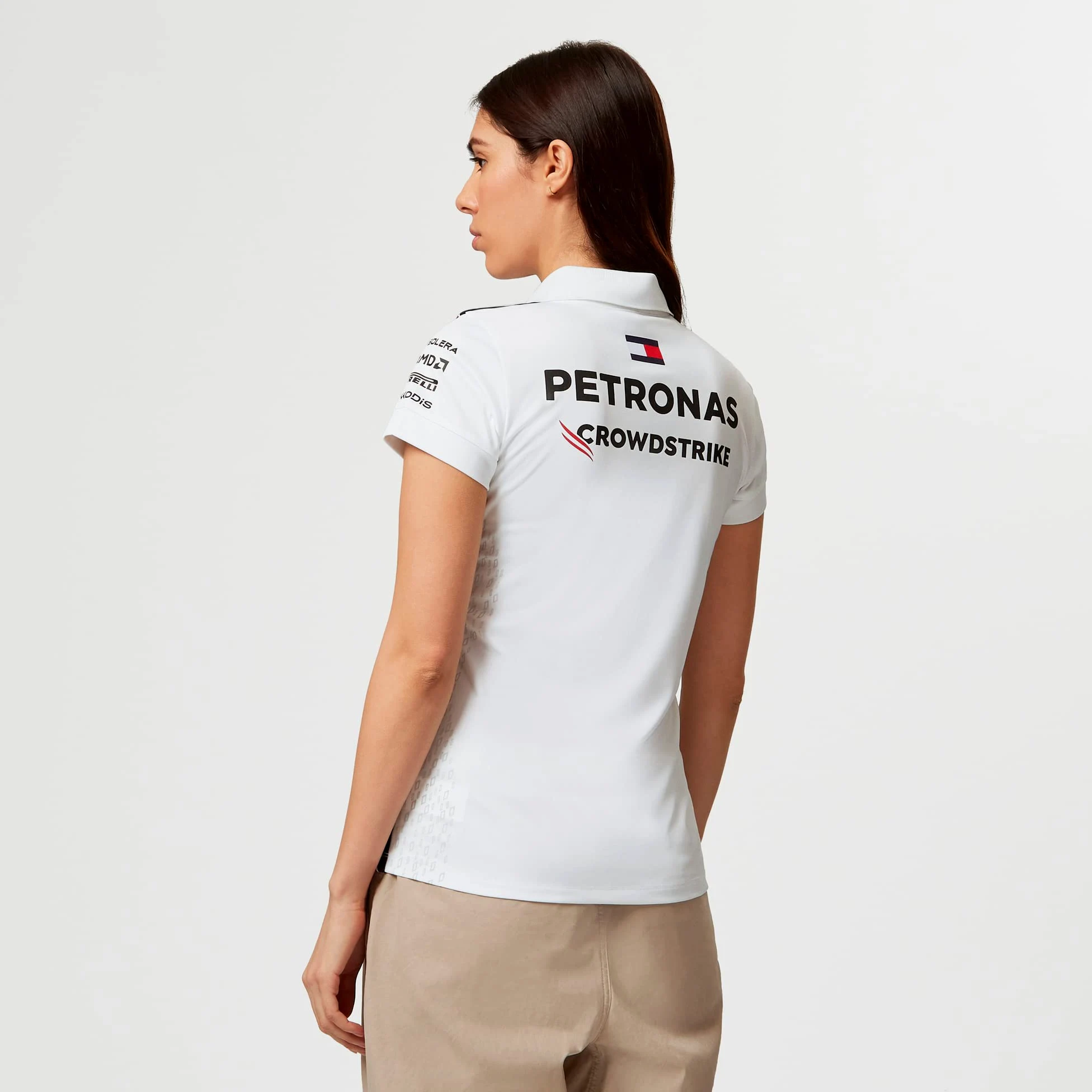 Mercedes AMG Petronas Formula One Team Polo del Equipo para Mujer 2023 Blanco Talla M