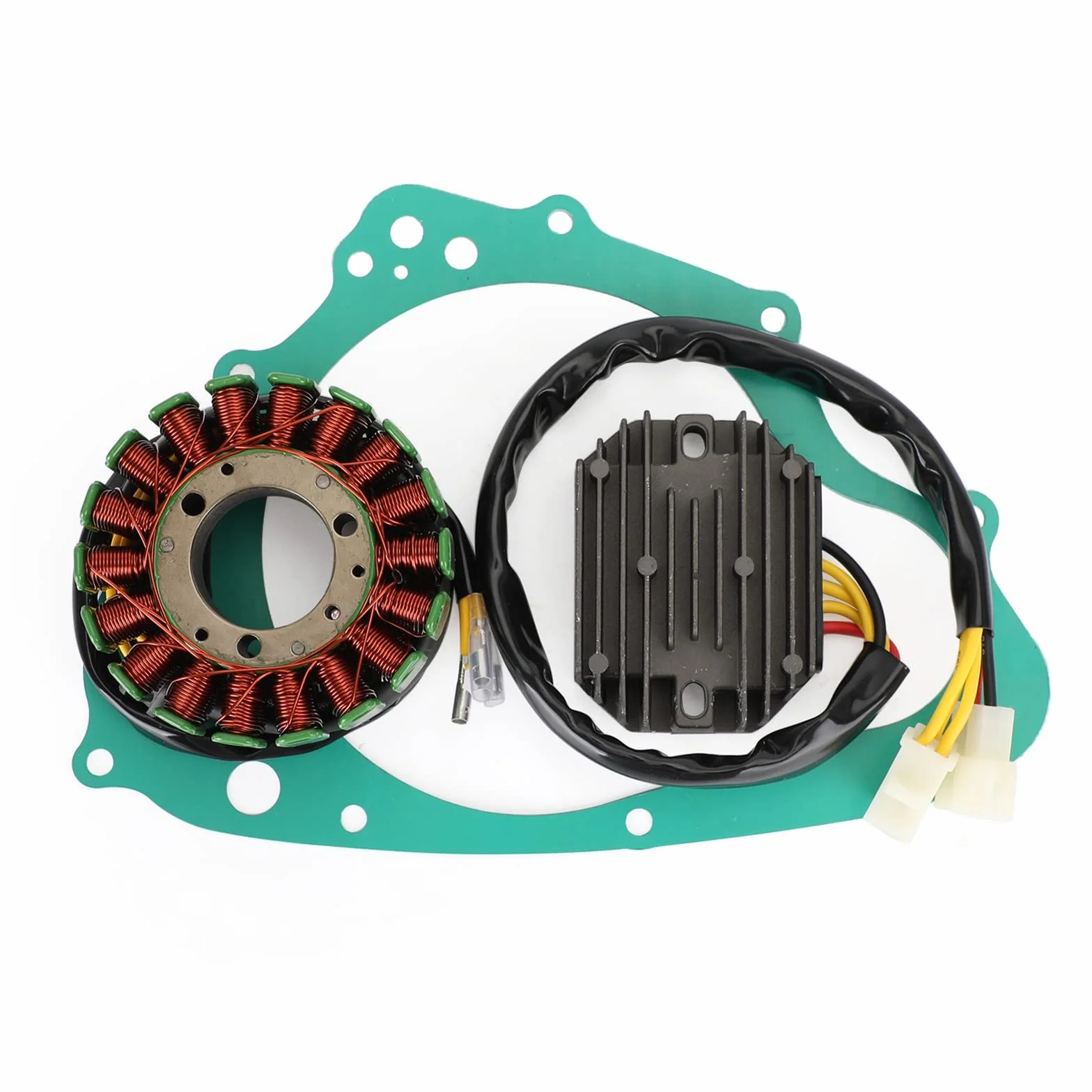 Topteng Magneto Coil Stator + Voltage Regulator + Gasket Assy Apto para Suzuki GS 500 E ET 1989-2000