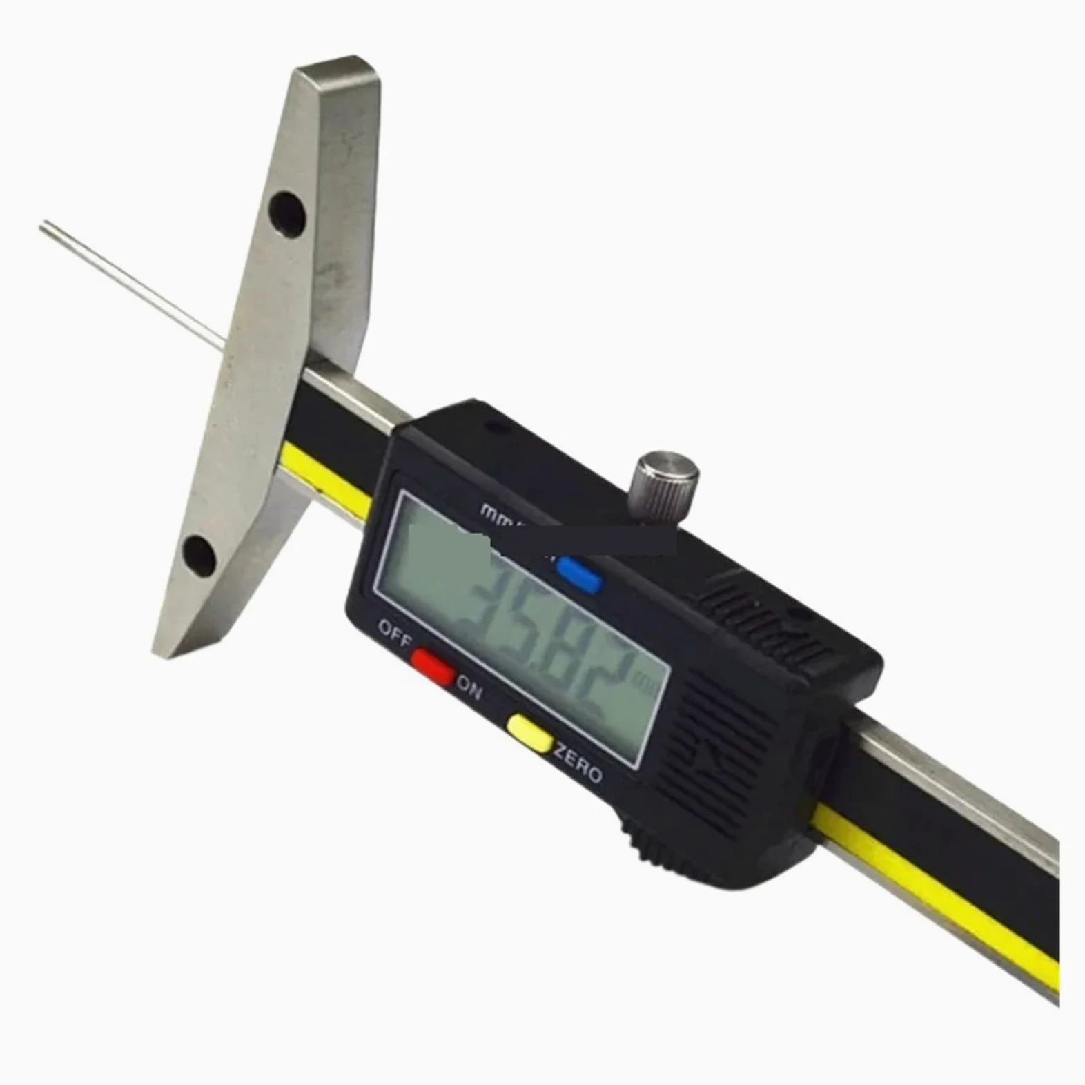 Medidor De Profundidad Digital con Varilla Delgada, Medidor Electrónico De Profundidad De La Banda De Rodadura del Neumático, 0-50mm, 0-100mm, 0-150mm, 0,01mm Preciso(0-50mm)