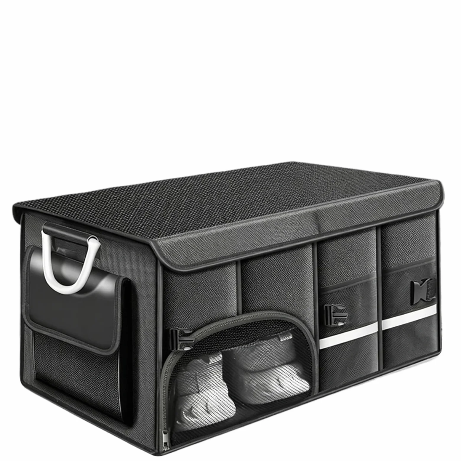 Organizador Maletero Coche Caja de almacenamiento plegable for maletero, organizador coche gran capacidad impermeable 36L/72L/110L for Camping/pesca(110L)