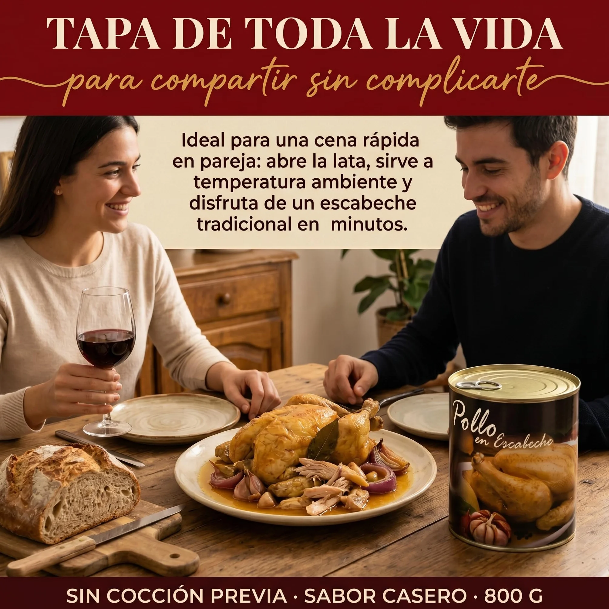 Pollo en Escabeche Polgri 800 grs. x 3 unds.