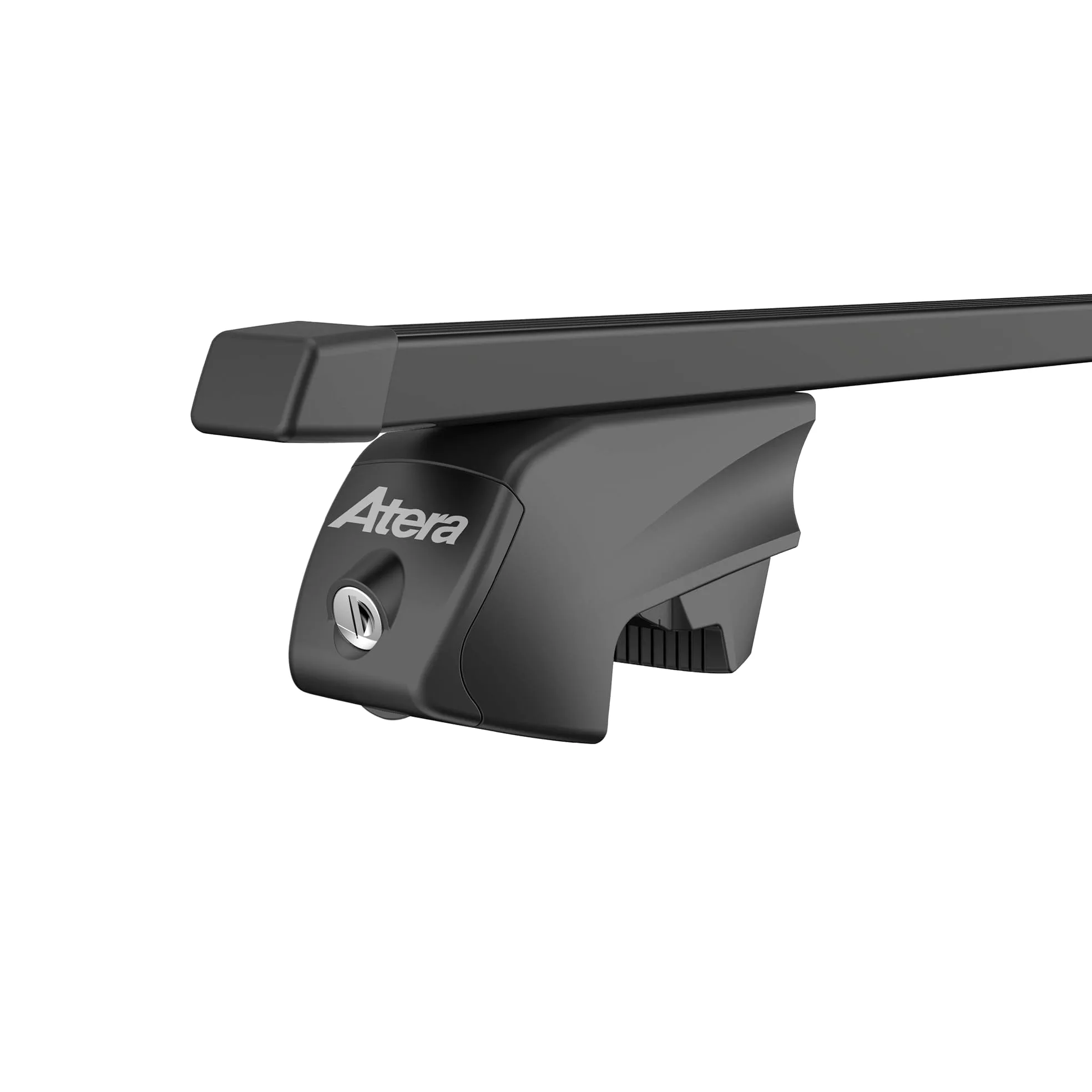 Atera Barras de Techo Coche Signo RTD, Acero Negro, 122 cm, de Pinza | para coches con barras longitudinales integradas, Cód. art. 048422