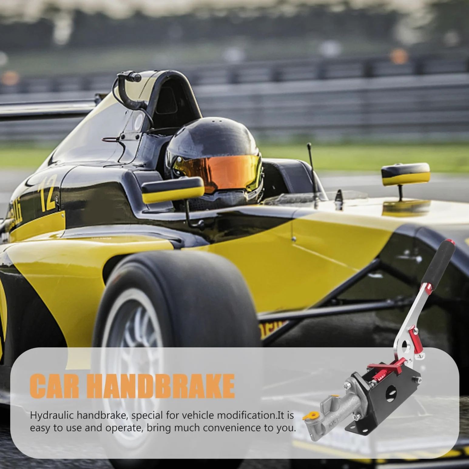 INOOMP Freno de Mano Hidráulico para Coches Drift y Carreras, Palanca de Freno de Aleación de Aluminio Resistente, Accesorio Automotor Compatible para Modificación y Color Aleatorio