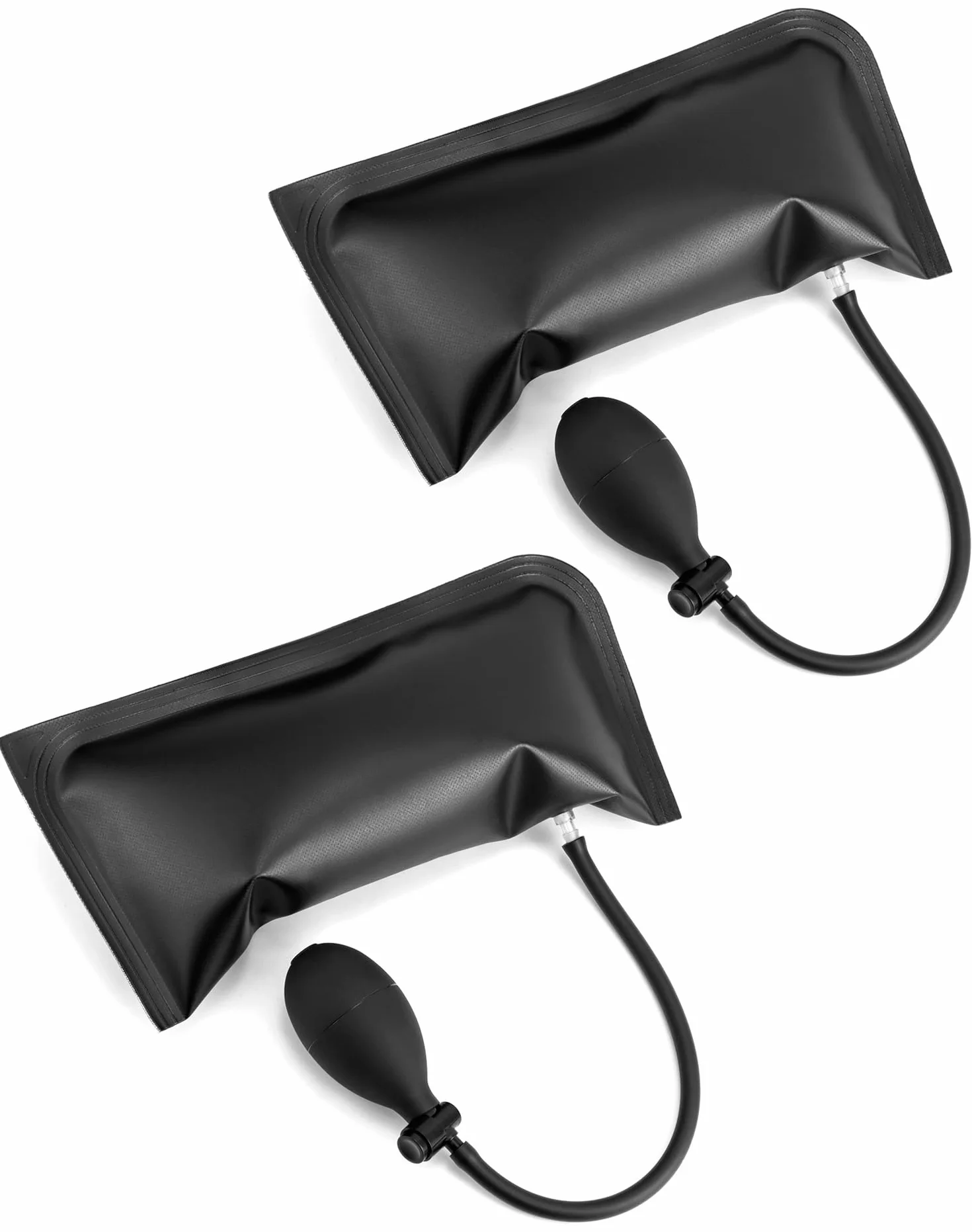 QWORK® 2X Cuña de Aire de Bomba, Ayuda de Montaje para la Instalación de Puertas y Ventanas y Reparación de Automóviles Carga Maxima 200 KG (Rectángulo Grande)