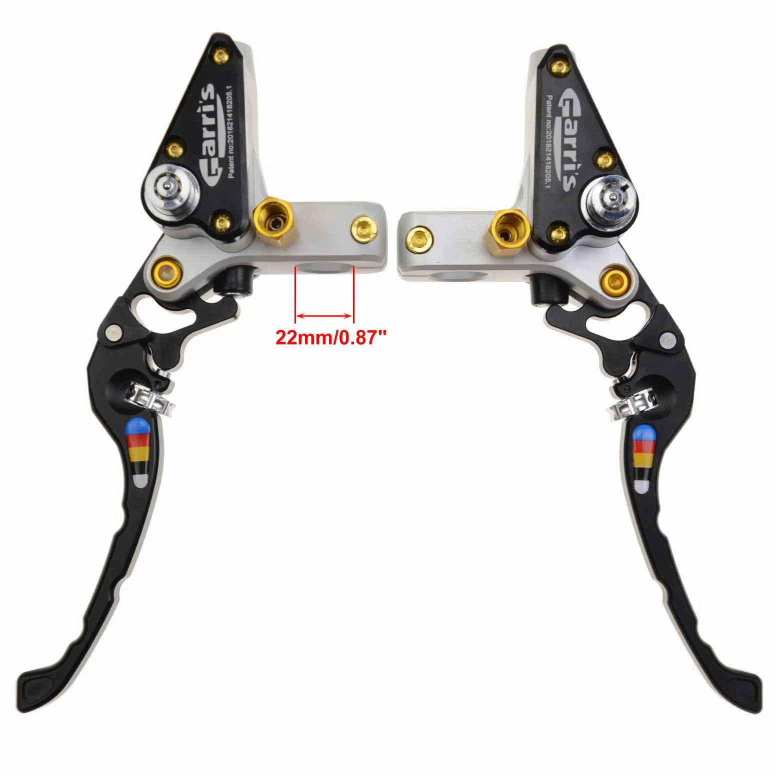 WOOSTAR Motocicleta Embrague Hidraulico Kit Cilindro Maestror con CNC Palancas de Freno Reemplazo para Suzuki GSX650F CR250 Dirt Pit Bike Plata