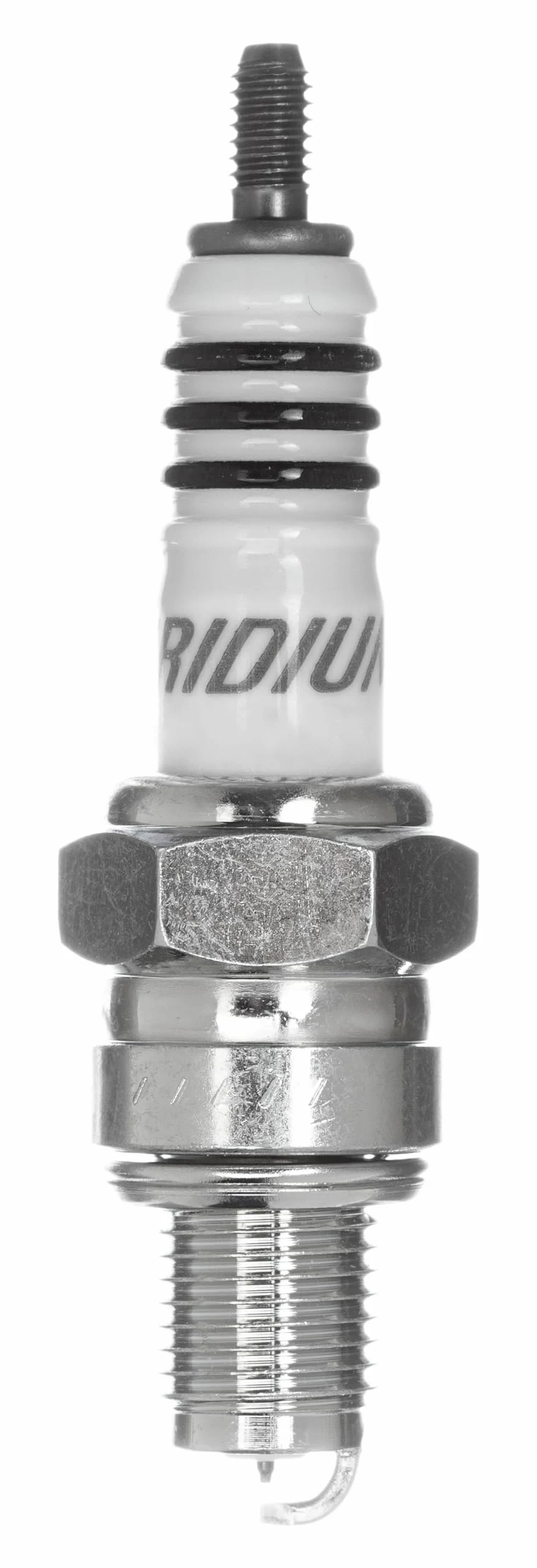 NGK Bujía de encendido 7669 Versión de conexión M4 Electro central Iridio Electrodo de masa supresión de interferencias 5 kOhm con asiento de estanqueidad plano Ancho de llave: 16 mm Long. de rosca:
