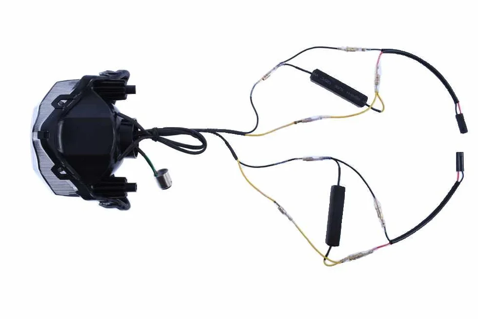 aVDB-moto Luz Freno LED compatible con YAMAHA FAZER 600 FZ6-S 2004-2014, FAZER 600 FZ6-N 2004-2014 Plug & Play con Intermitentes (Tintado)
