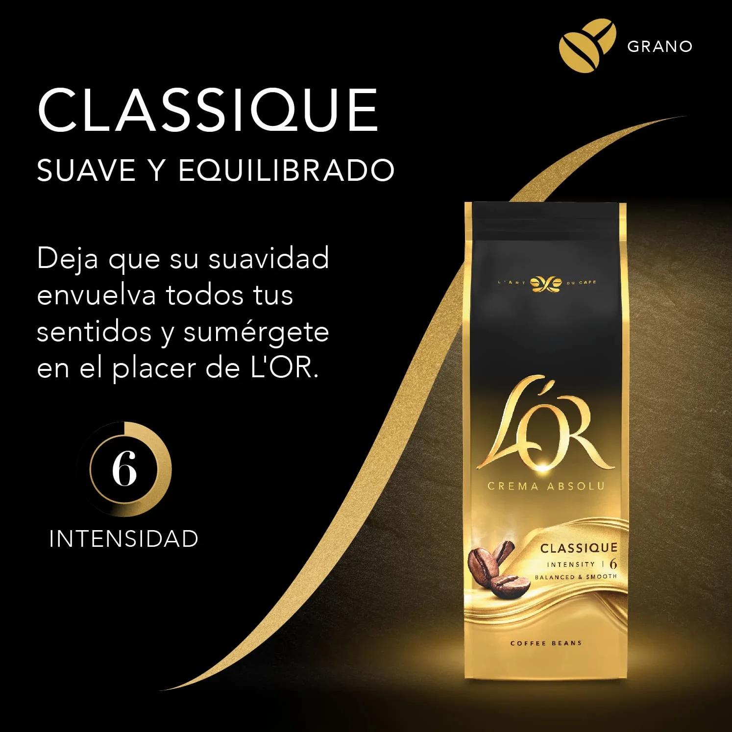 L'OR Espresso Classique Café en Grano Natural Intensidad 6 500g