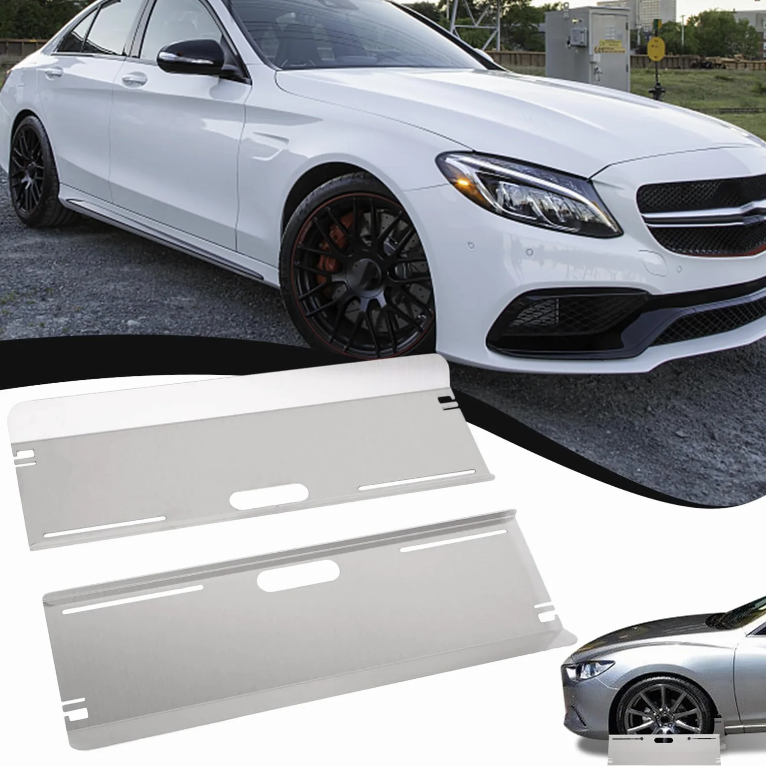 Kit de Alineación de Ruedas Genérico | Kit Placas Geometrie Ruedas - Placas de Medición Precisas y Robustas para Equipos de Garaje y Automóviles