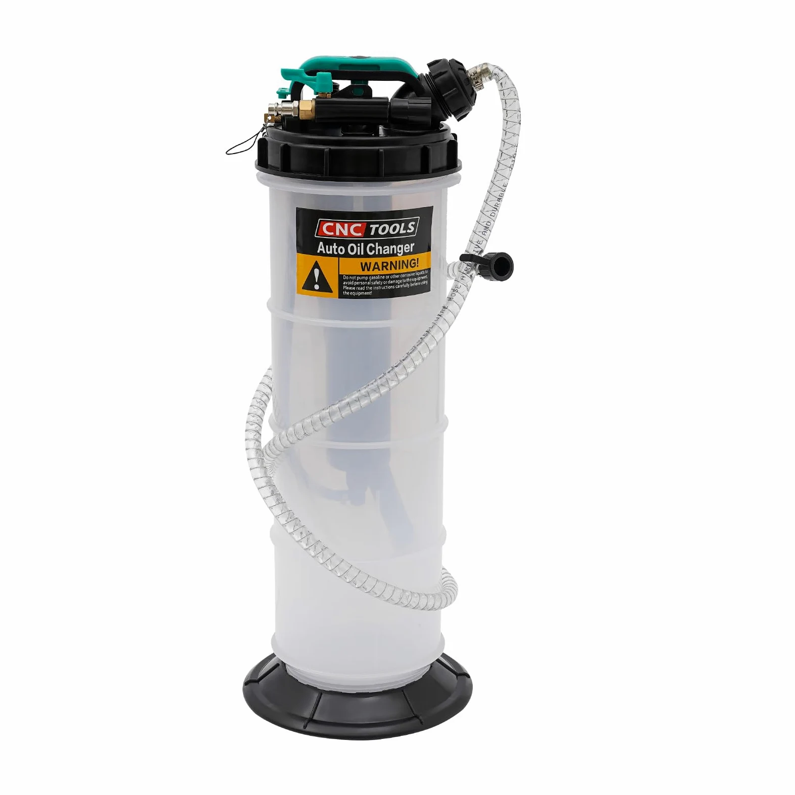 Bomba de aspiración de aceite manual y neumática de 7,5 l con 4 mangueras bombas de succión líquida para líquido de motor y aceite de automóviles