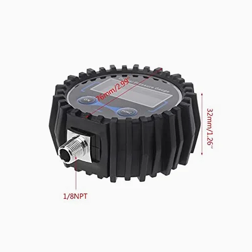 Medidor de presión 0-200PSI Digital LCD medidor de presión de neumáticos Coche Aire PSI medidor manómetro probador de presión de neumáticos 1/8 NPT
