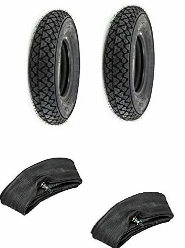 2 Neumáticos 3.50-10 350-10 Vee Rubber VRM054 para Vespa PX LML 125-150-200 +CAM