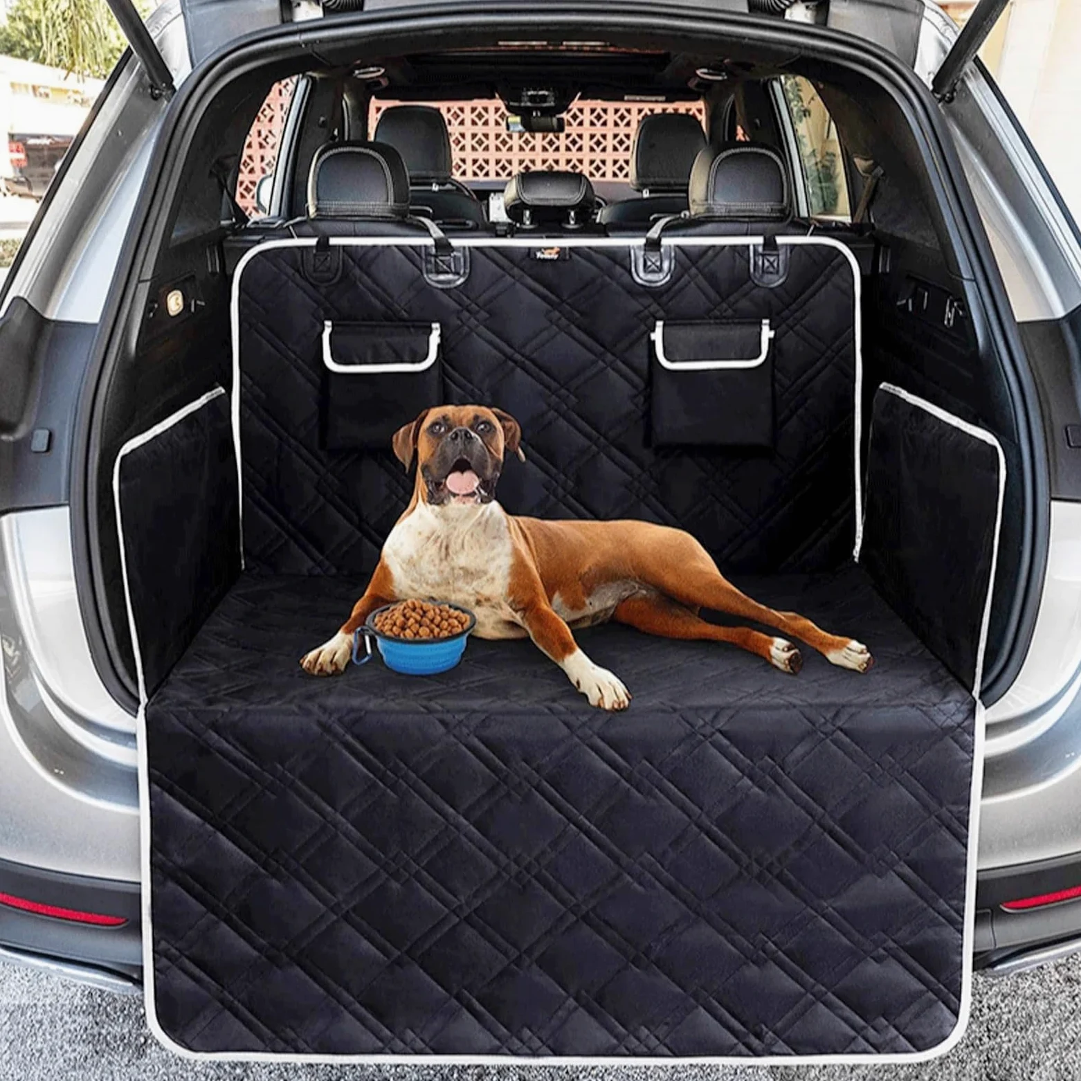Alfombrilla Maletero Coche Funda para Asiento Trasero con Hamaca para Perro, Compatible BMW X3, X5, E53, E70, G05, F15, X6, X7 y G07