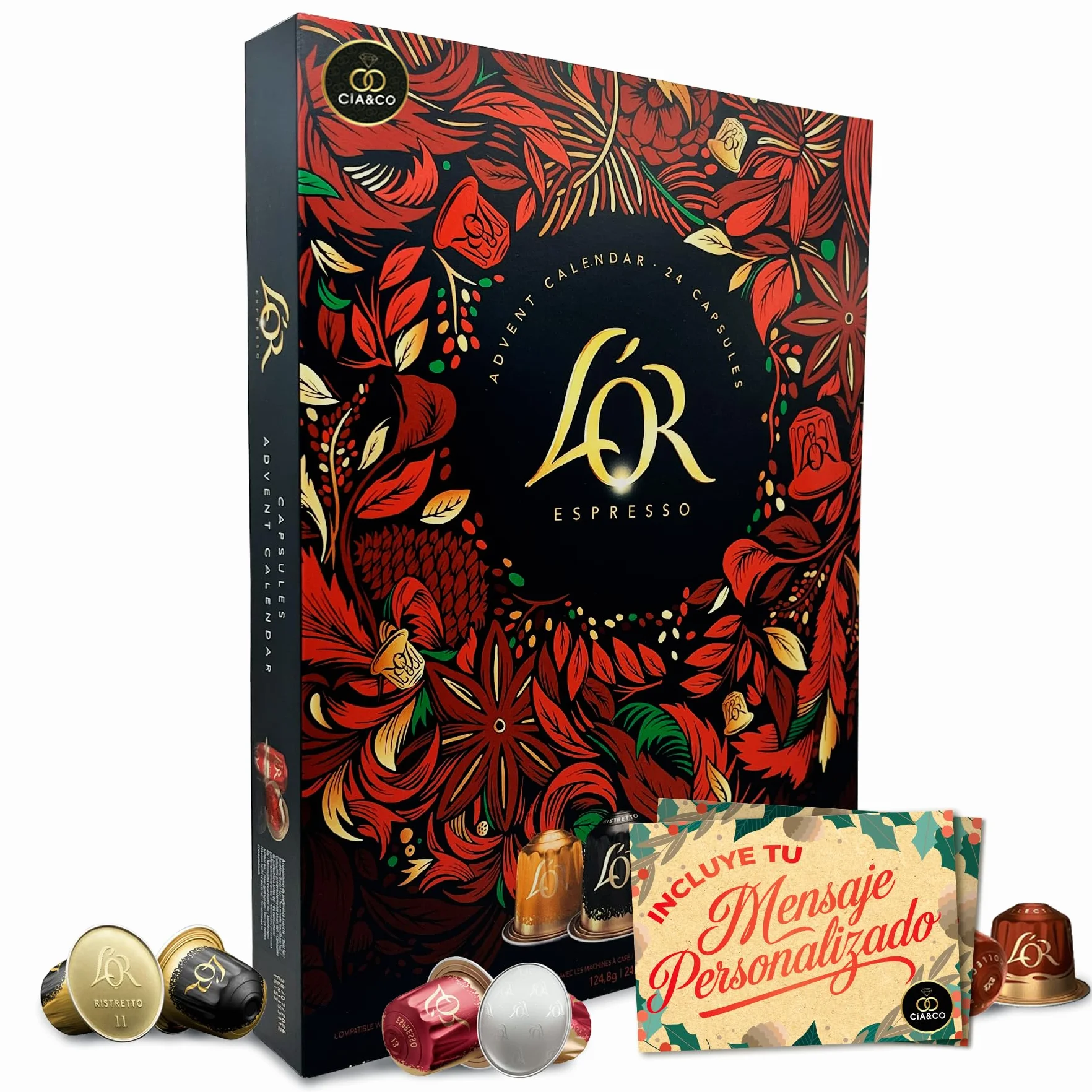 L’OR Espresso Calendario de Adviento 2025 24 Cápsulas Café Premium Compatibles Nespresso Edición Gourmet