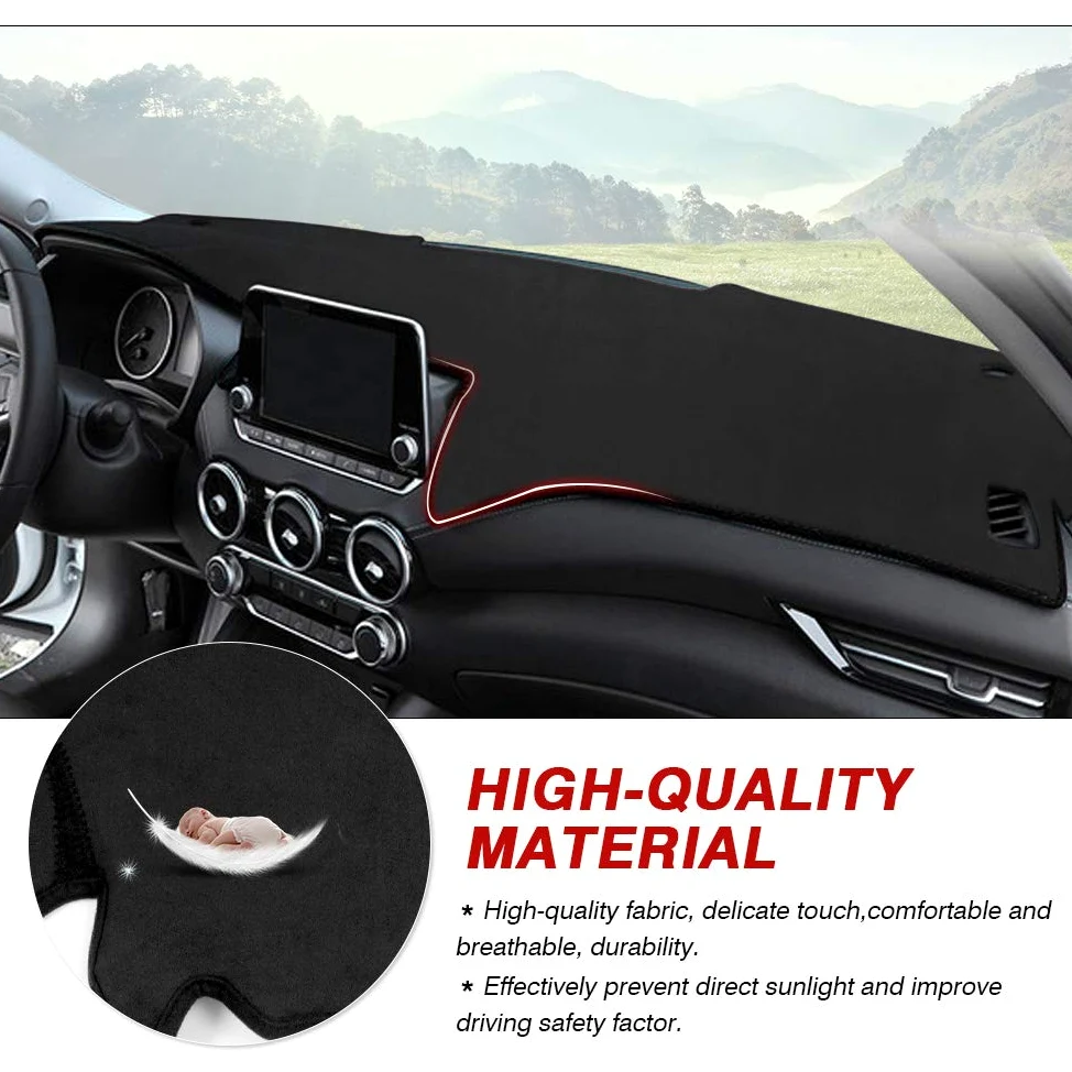 Autorder Cubierta de salpicadero para Nissan Sentra 2020-2021, Antideslizante, Protector de salpicadero, sin deslumbramiento