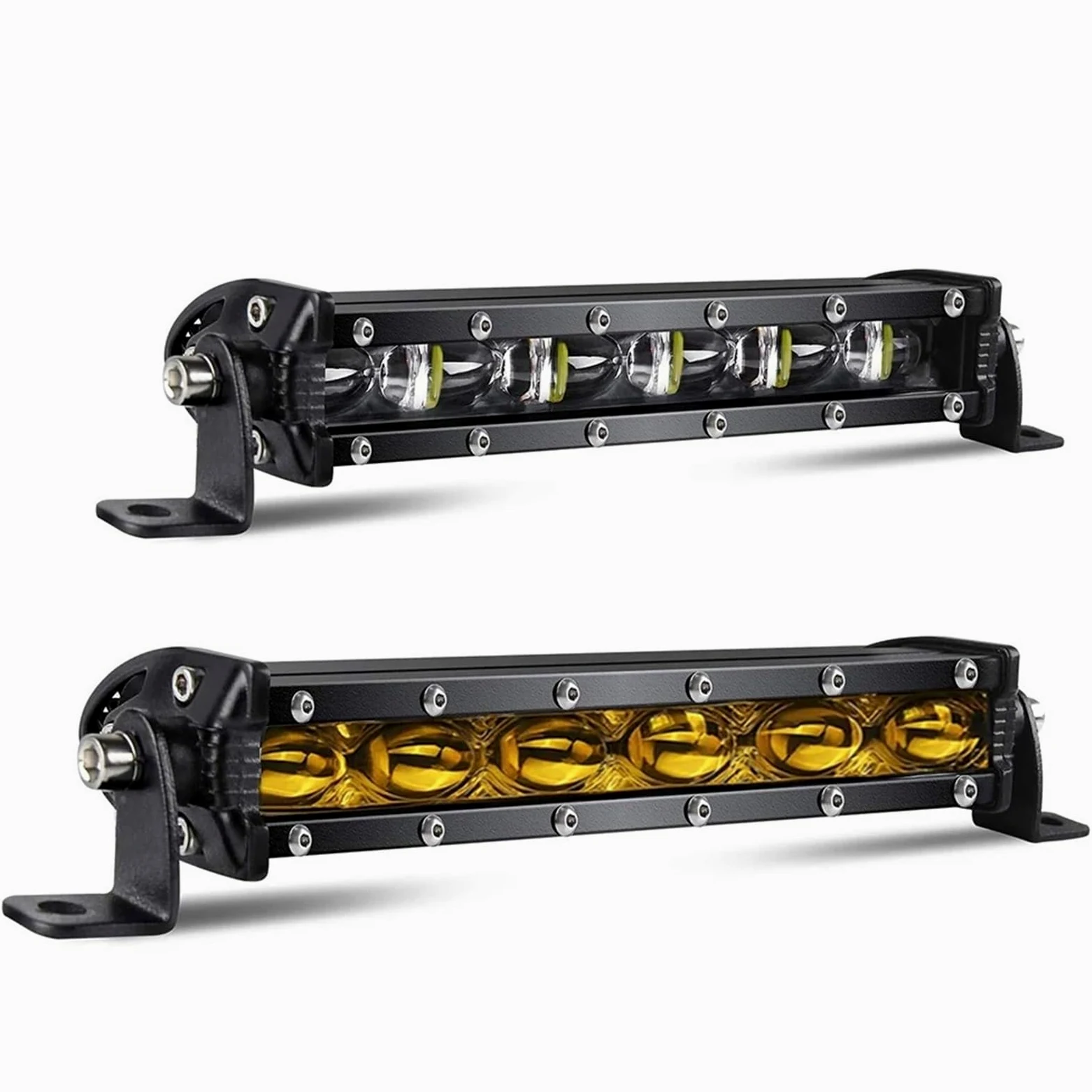 Faro antiniebla LED 8D 8 "12V 24V Foco Barra De Luz LED Offroad Delgada Obra Para Camión Atv Coche Conducción Accesorios Antiniebla 4x4