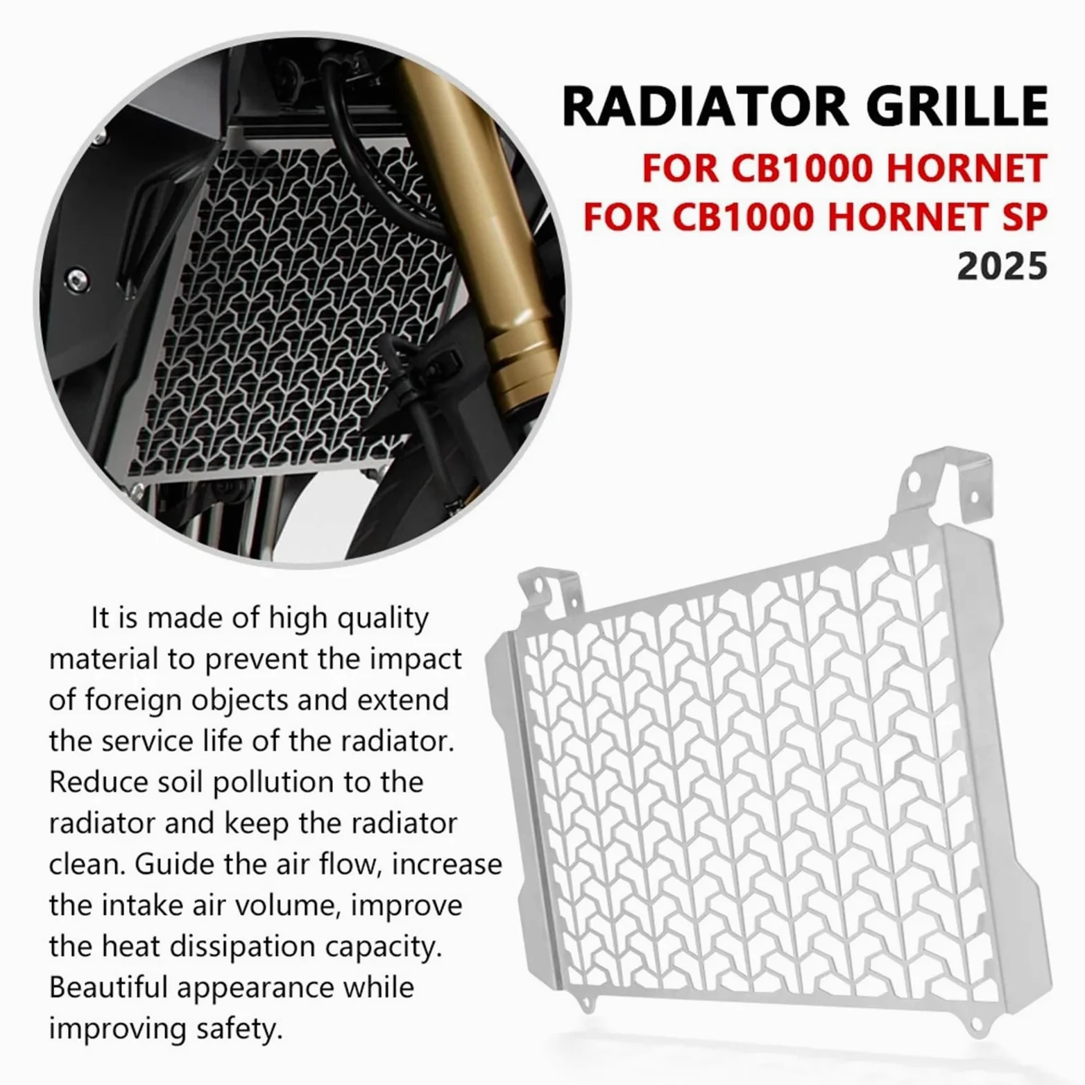 Refrigeración de Pinza de Freno Cubierta Protectora para radiador de Motocicleta CB1000 Hornet SP Hornet CB1000 2025.(Blue)