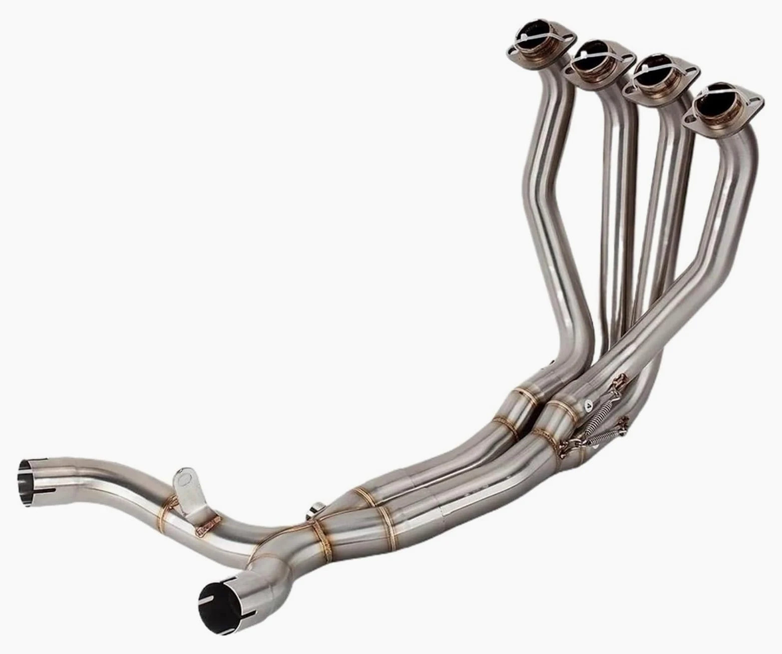 Para Kawasaki Z1000 2010-2020 Motocicleta Modificada Slip-On Doble Salida Silenciador Delantero Colector Escape Tubo Tubo Escape Motocicleta(A)