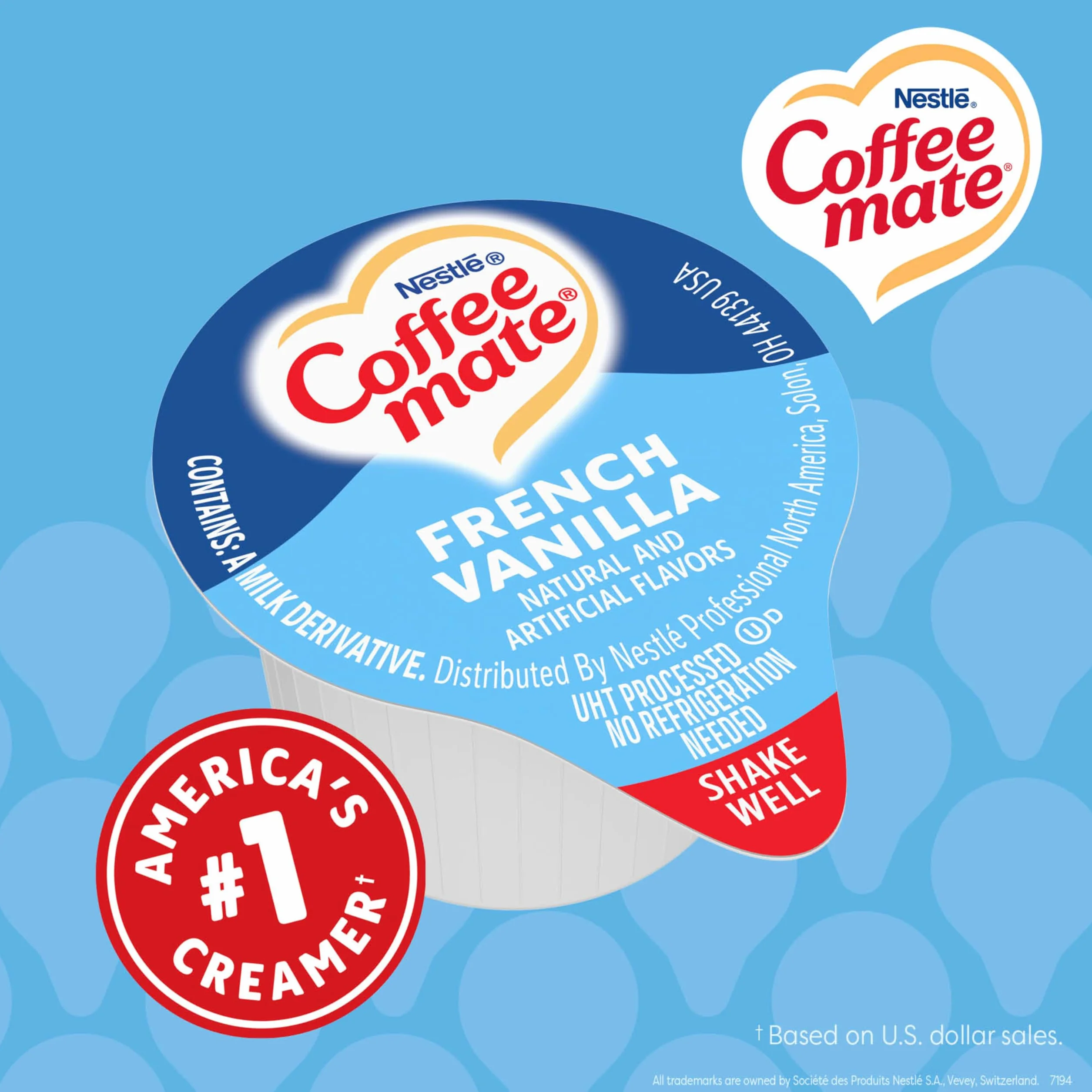 Nestle Coffee-Mate French Vanilla Coffee Creamer Singles 0.375oz Pack of 180