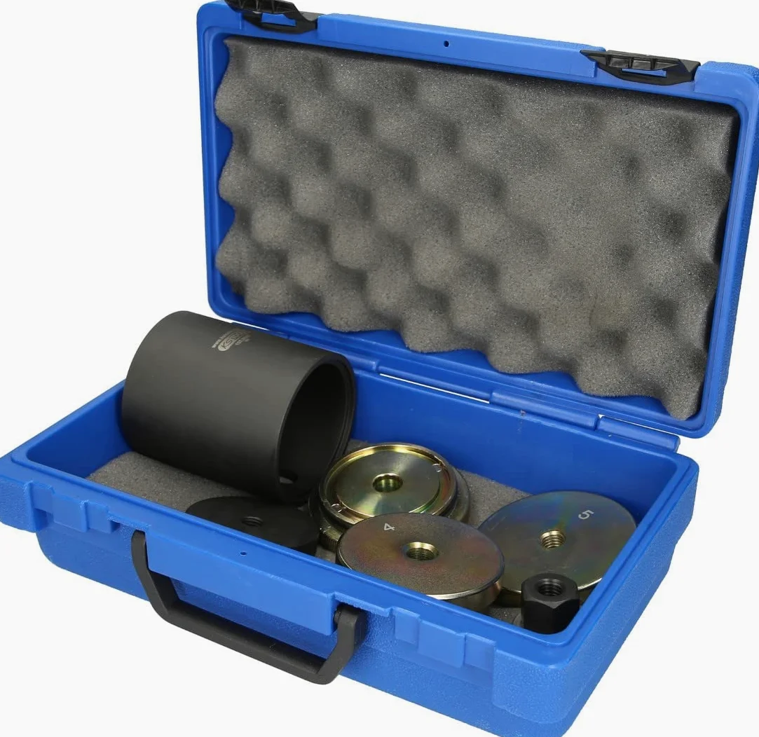 KS Tools 150.9865 Juego de herramientas de silentblock para soportes de eje trasero BMW, 7 pzs