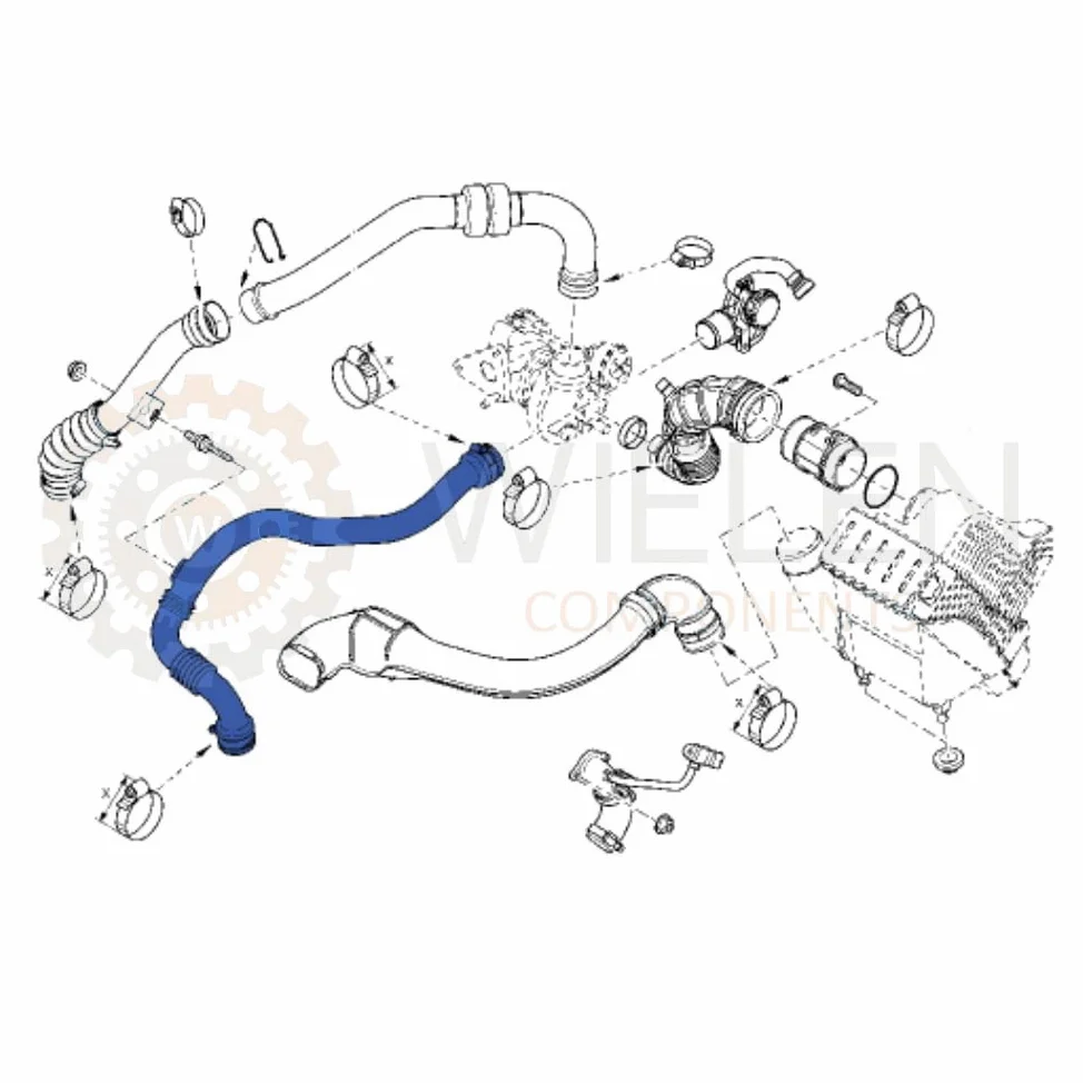 Compatible con manguito Intercooter tubo de aire Renault Clio III Mod. 1.5 DCI 8200527669