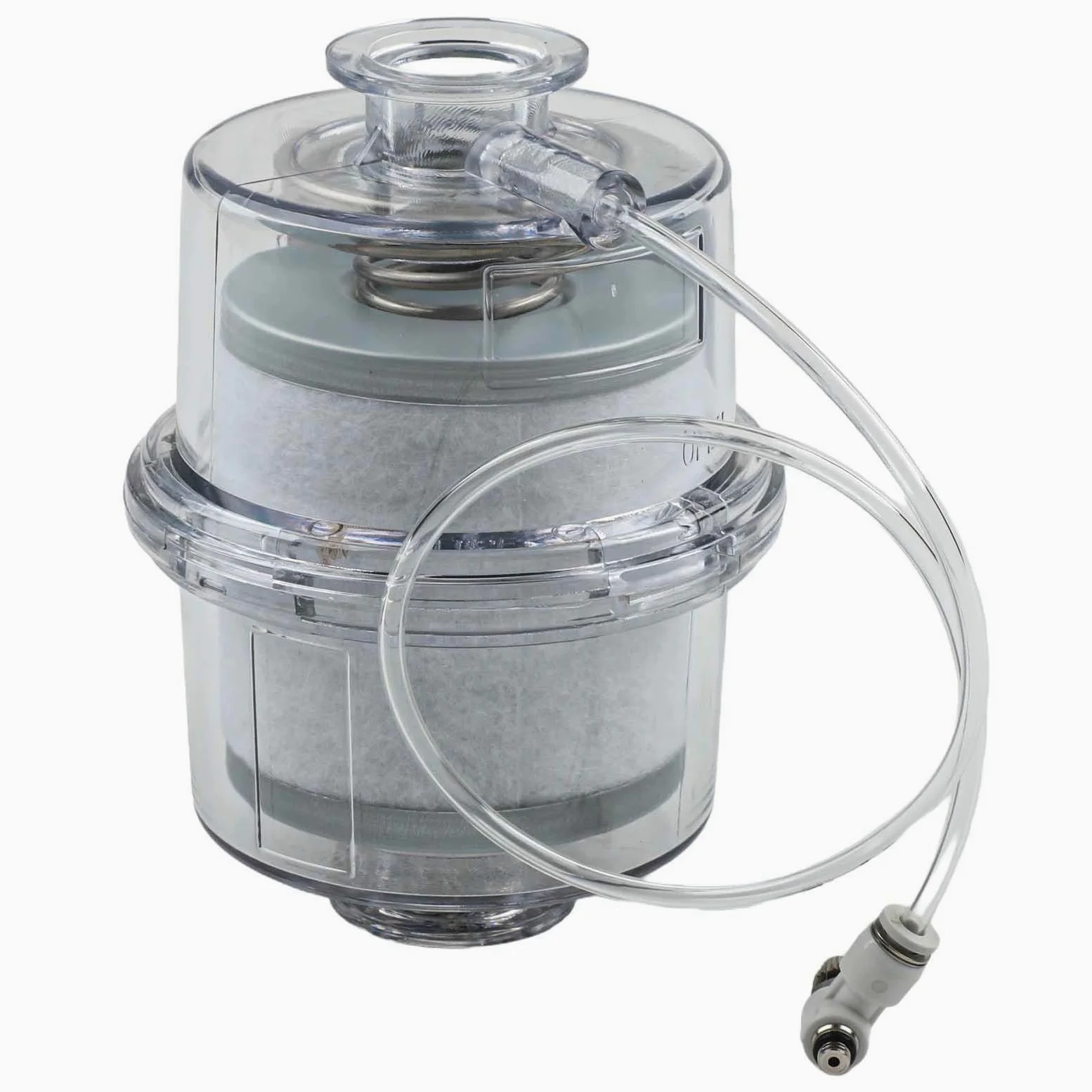 Dispositivo de eliminación de niebla de aceite para bomba de vacío para brida KF25/KF40, separador de filtro de escape de eficiencia del 95%, carcasa transparente de alta temperatura para