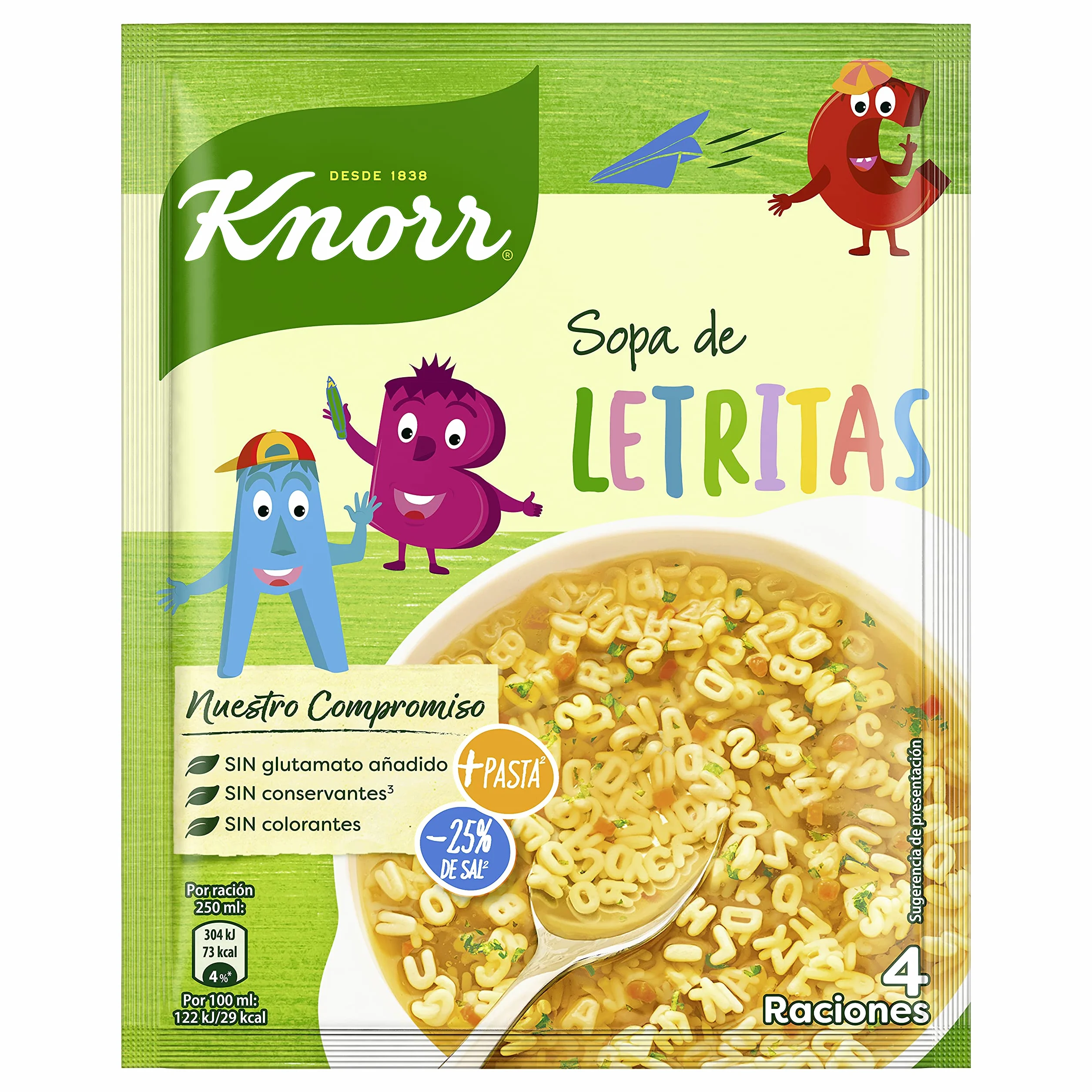 Knorr Sopa Deshidratada de Letritas 82g