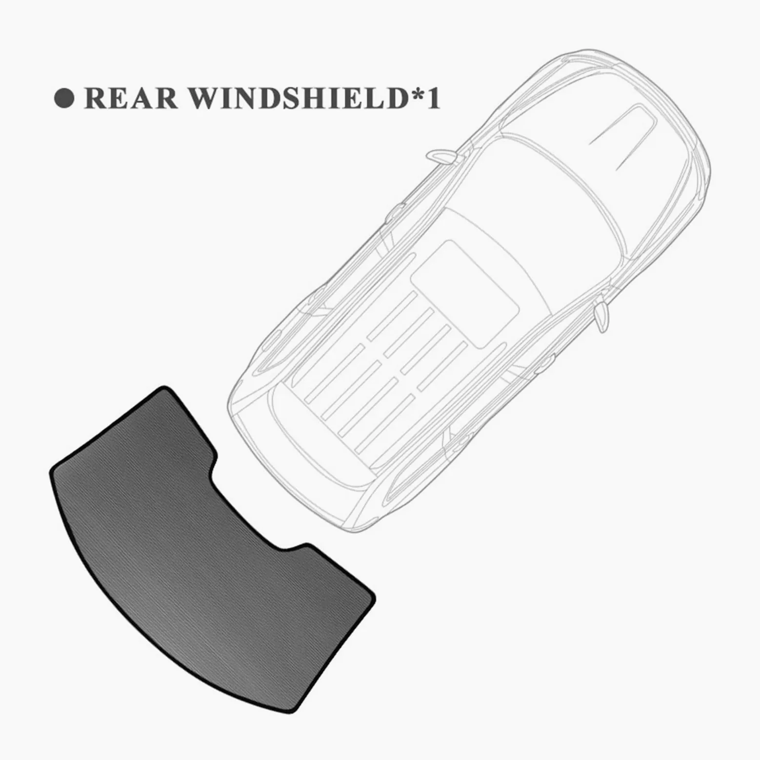 Parasol Ventanilla Coche Parasol Magnético para Peugeot 2008 2013-2019 Parasol para Parabrisas Delantero Cortina De Verano Accesorios para Coche Parasoles(Back Windshield)