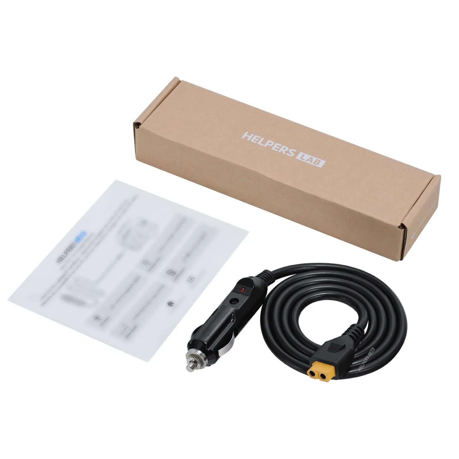 XT60 Cargador de Coche Mechero para Powerstation Estación de energía portátil Bluetti EB55 EcoFlow Delta River 12-24 V Encendedor de Cigarrillos Plug 16 AWG
