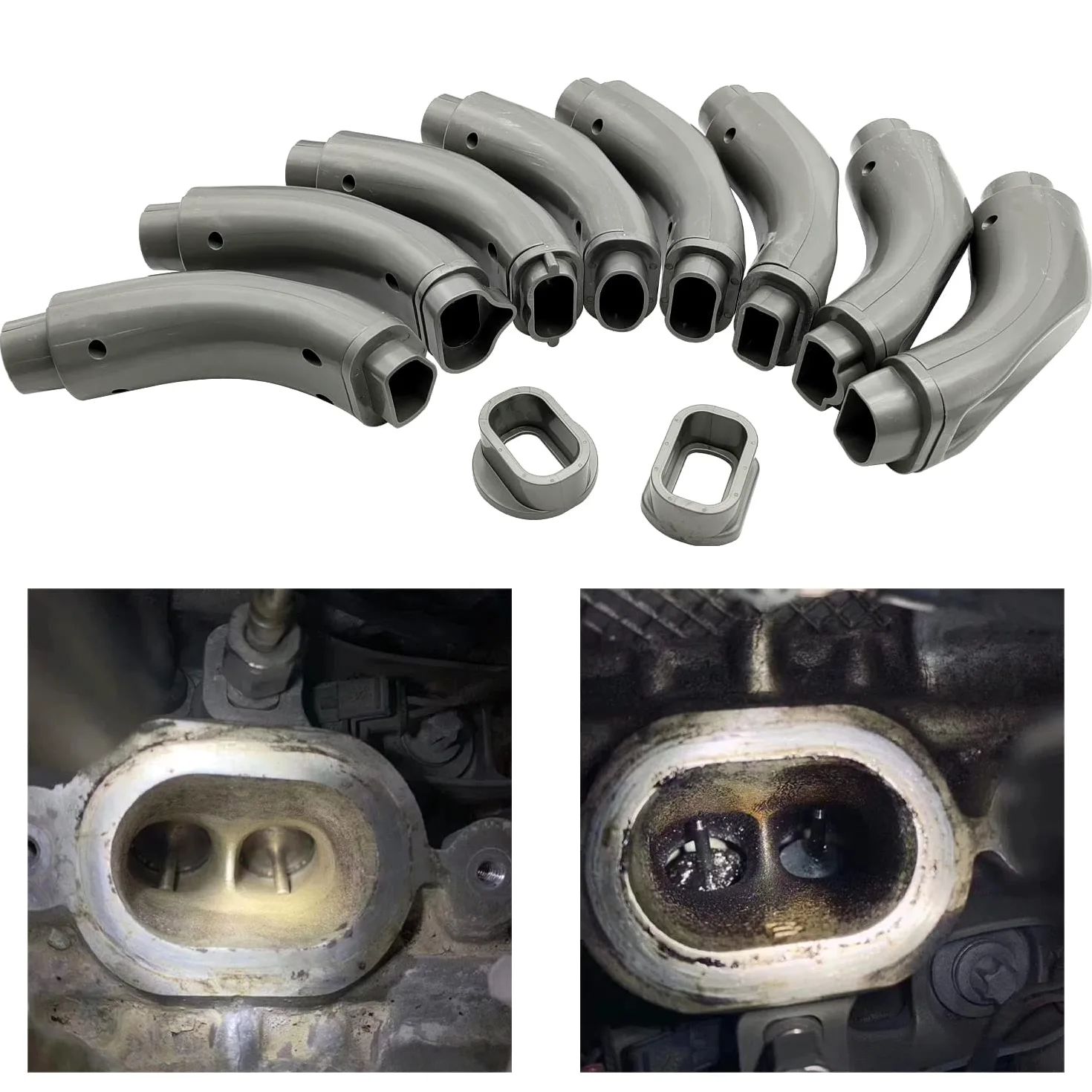 ZKTOOL Adaptador de limpieza de carbono para limpieza de carbón para BMW BEN Chevrolet Buick Porsche VW Audi motor limpiador de carbono