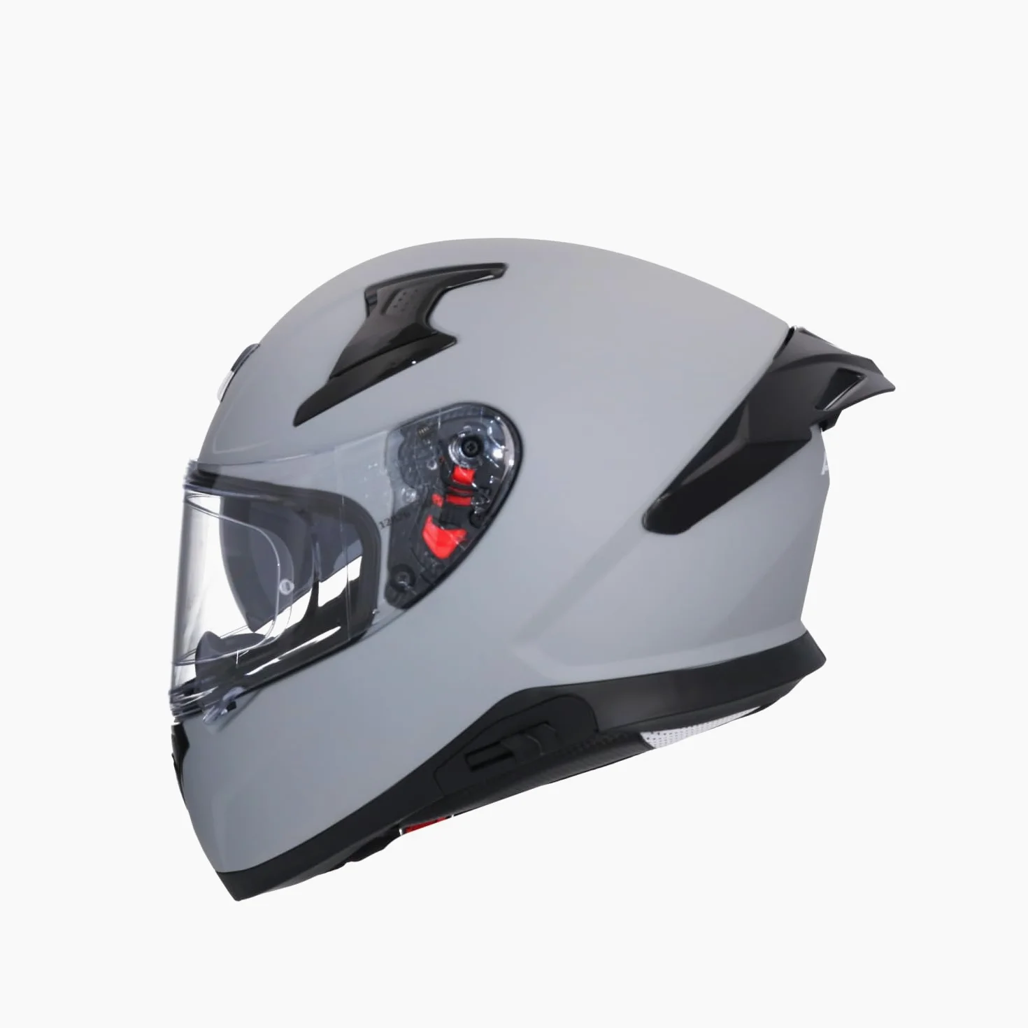 Casco AXOR Apex Solid Casco Integral de Moto Titanium Mate con Pantalla Extra y Lente Solar, Diseño Deportivo, Talla XXL