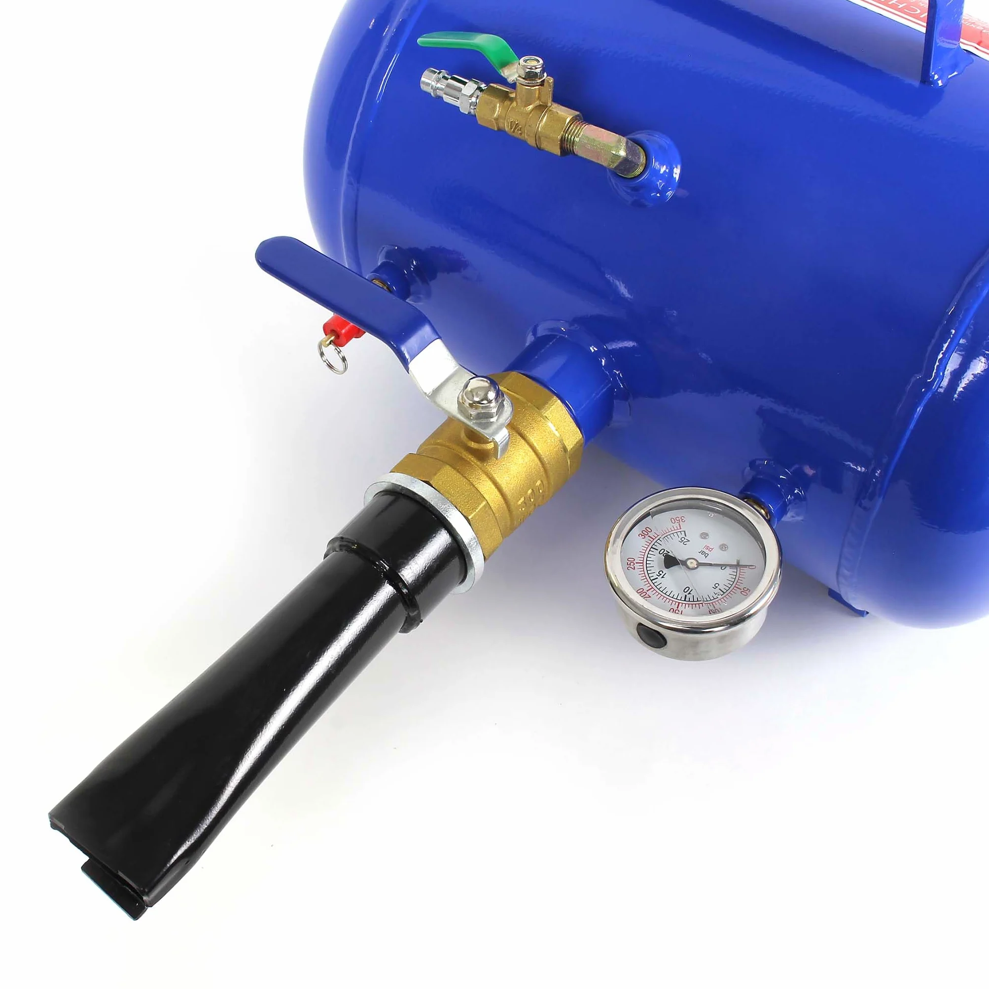 WilTec Cañón de Aire para inflado de neumáticos 19l Aire comprimido inflador Booster MAX. 10bar