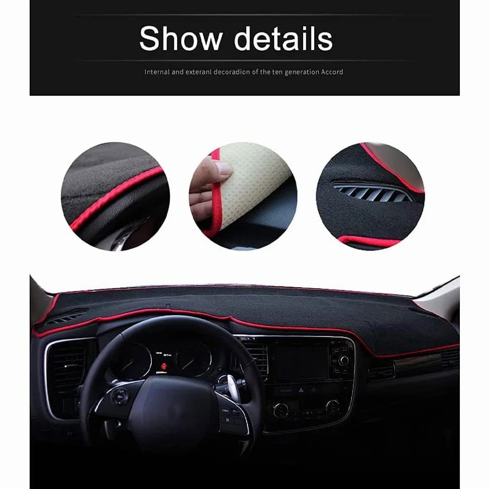 Alfombrilla Protectora para el salpicadero del Mercedes Benz Clase S S300 S320 S400 S500 S600 W221 2006-2013,Almohadilla Protectora a Prueba de luz para el Panel de Instrumentos Central