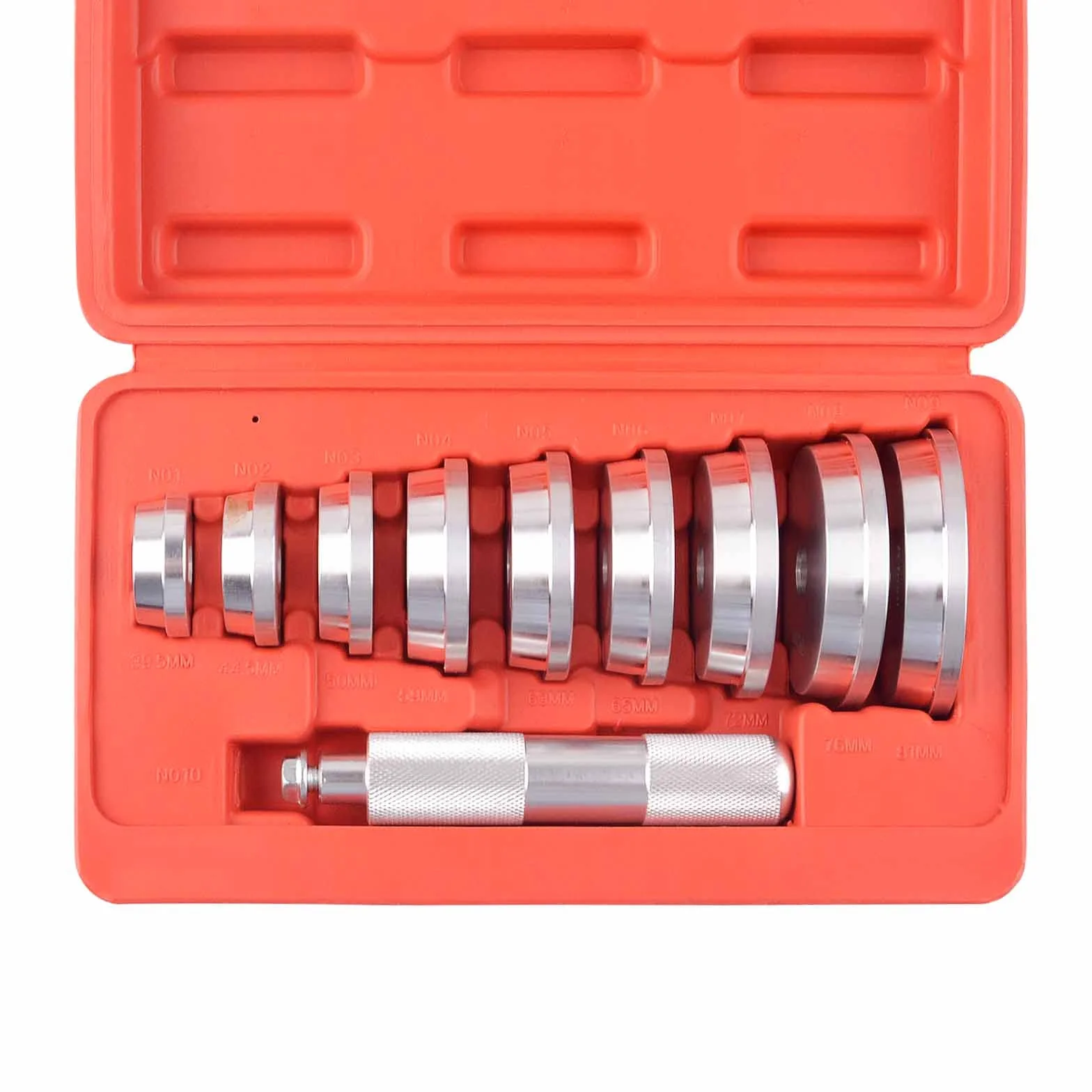 Juego de rodamientos métricos y anillos de sello - 9 discos - Caja de eje - Kit de sello universal de aluminio para rodamientos de ruedas de automóviles