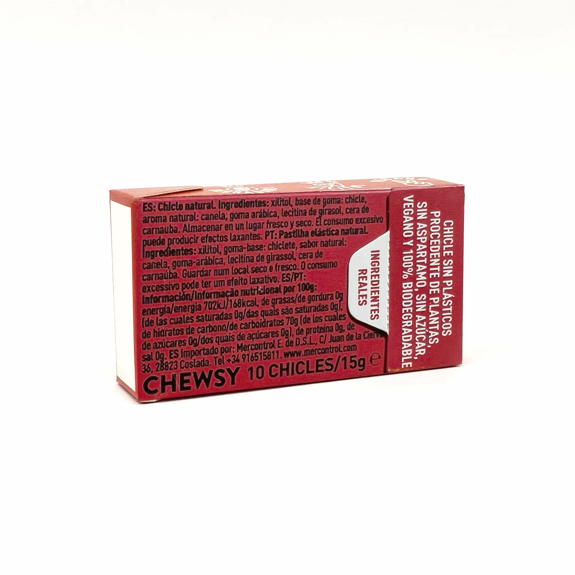 Chewsy Chicles de Canela Sin Azúcar Pack 12 Unidades 15 g Naturales
