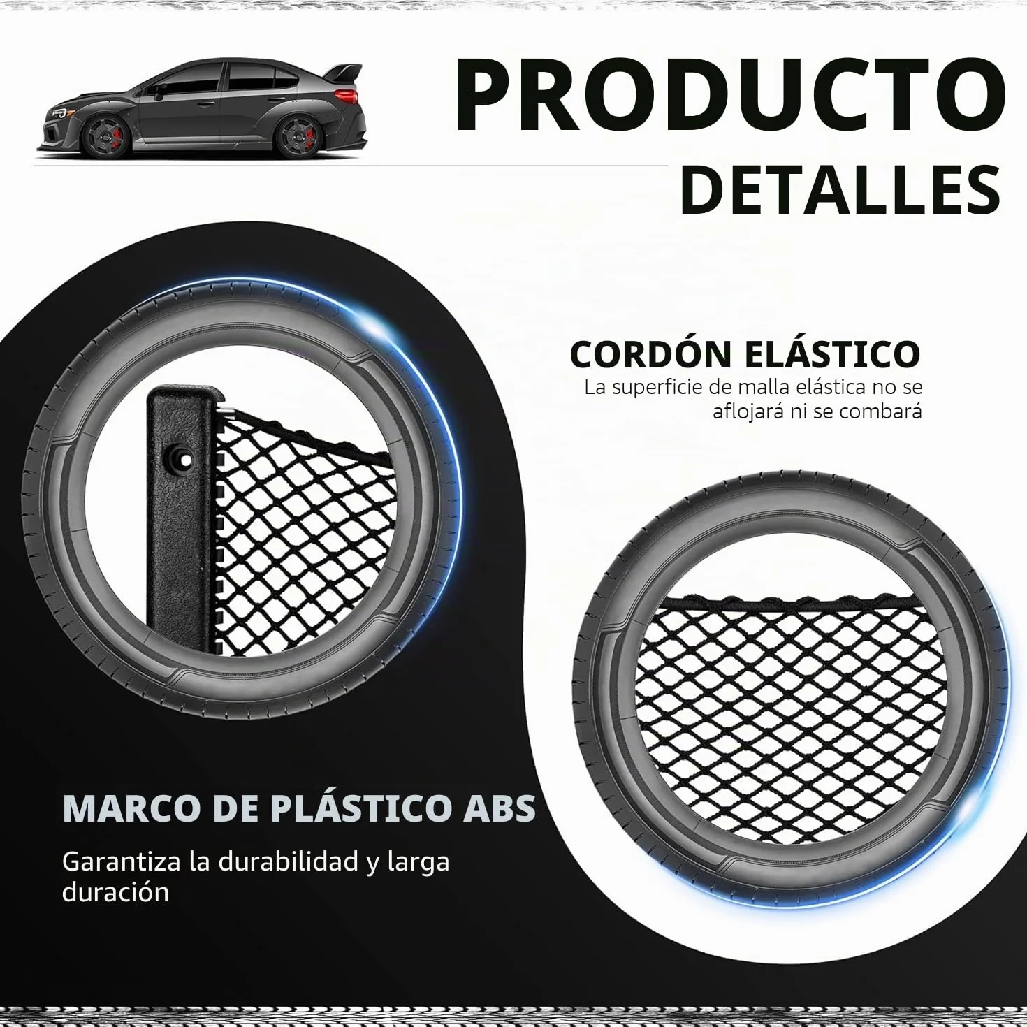 EINESIN Red Almacenamiento Caravana de Abs/Coche, Organizador para Almacenamiento, Multifuncional Red Maletero de Coche Asiento para Equipaje, Autocaravanas, Barcos, Hogar
