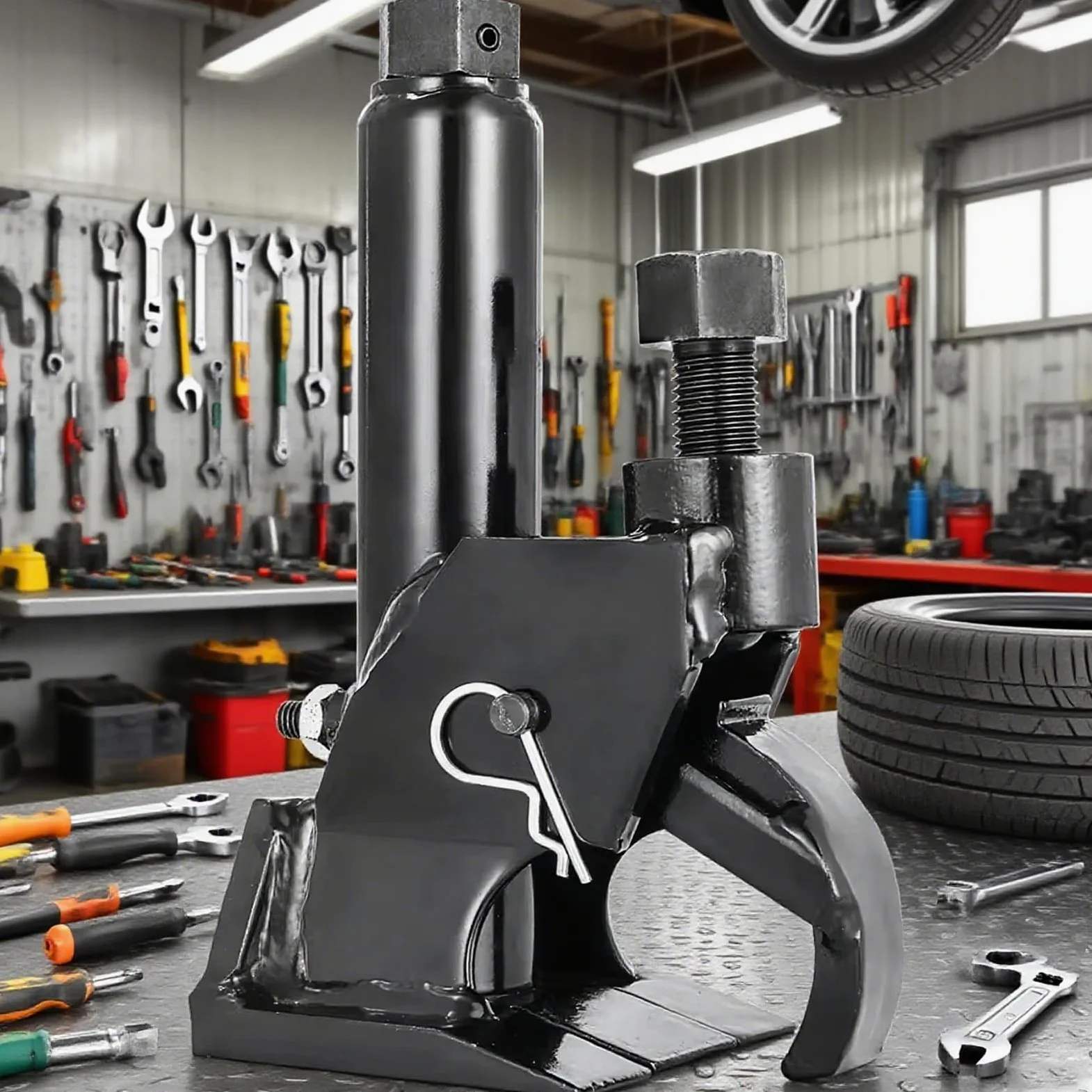 Herramienta rompedor de cuentas de neumático portátil resistente con almohadilla de goma y palanca universal para coche, camión, tractor para reparación de neumáticos de garaje