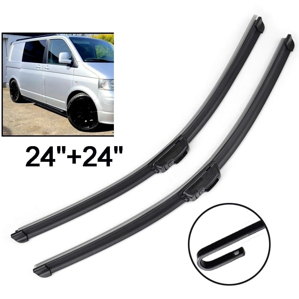 Coche Escobilla Limpiaparabrisas Frontal Piezas Para VW Transporter Caravelle Multivan T5 2006-2013,Escobillas limpiaparabrisas delanteras Cepillos Accesorios