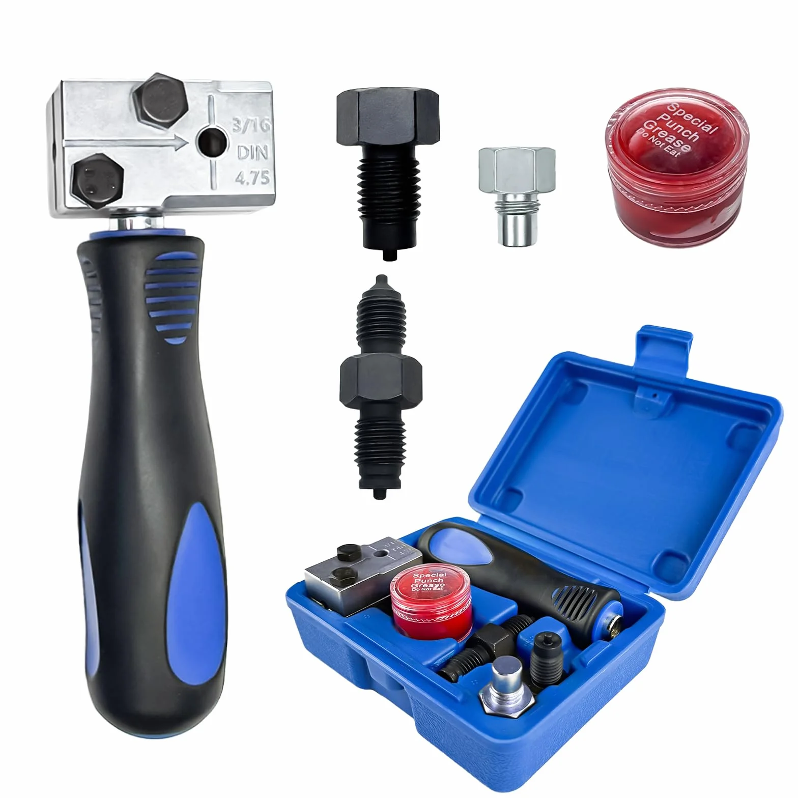 Cable de Freno para Rebordeador, Herramienta Abocardado Línea Freno Kit Herramientas Doble Abocardado de 3/16 Pulgadas para Sistemas de Frenado Hidráulicos de Coche