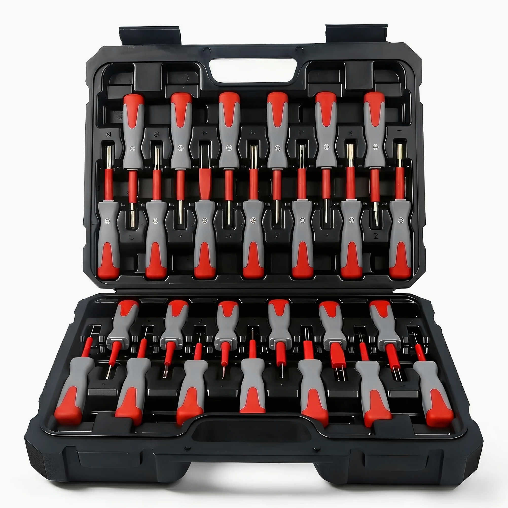 RQG Kit de herramientas de extracción de terminales, 26 piezas, kit de herramientas de extracción de pines eléctricos, universal para reemplazar y liberar conectores de arnés de cables automotrices de