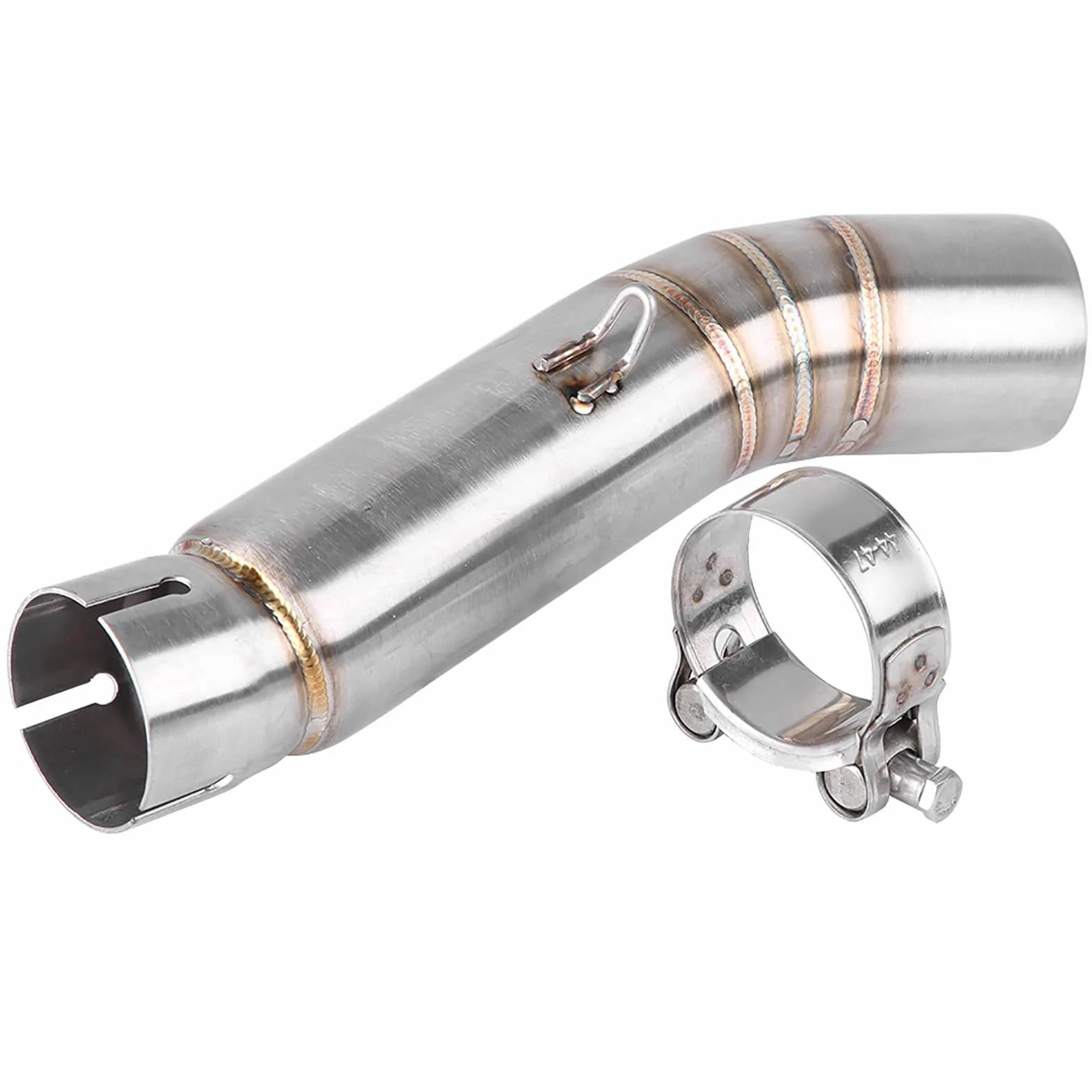 Jadeshay Tubo de escape de motocicleta, 51mm Tubo de enlace de conexión de tubo medio de escape de motocicleta para CBR500R CB500X CBR500 CB500F