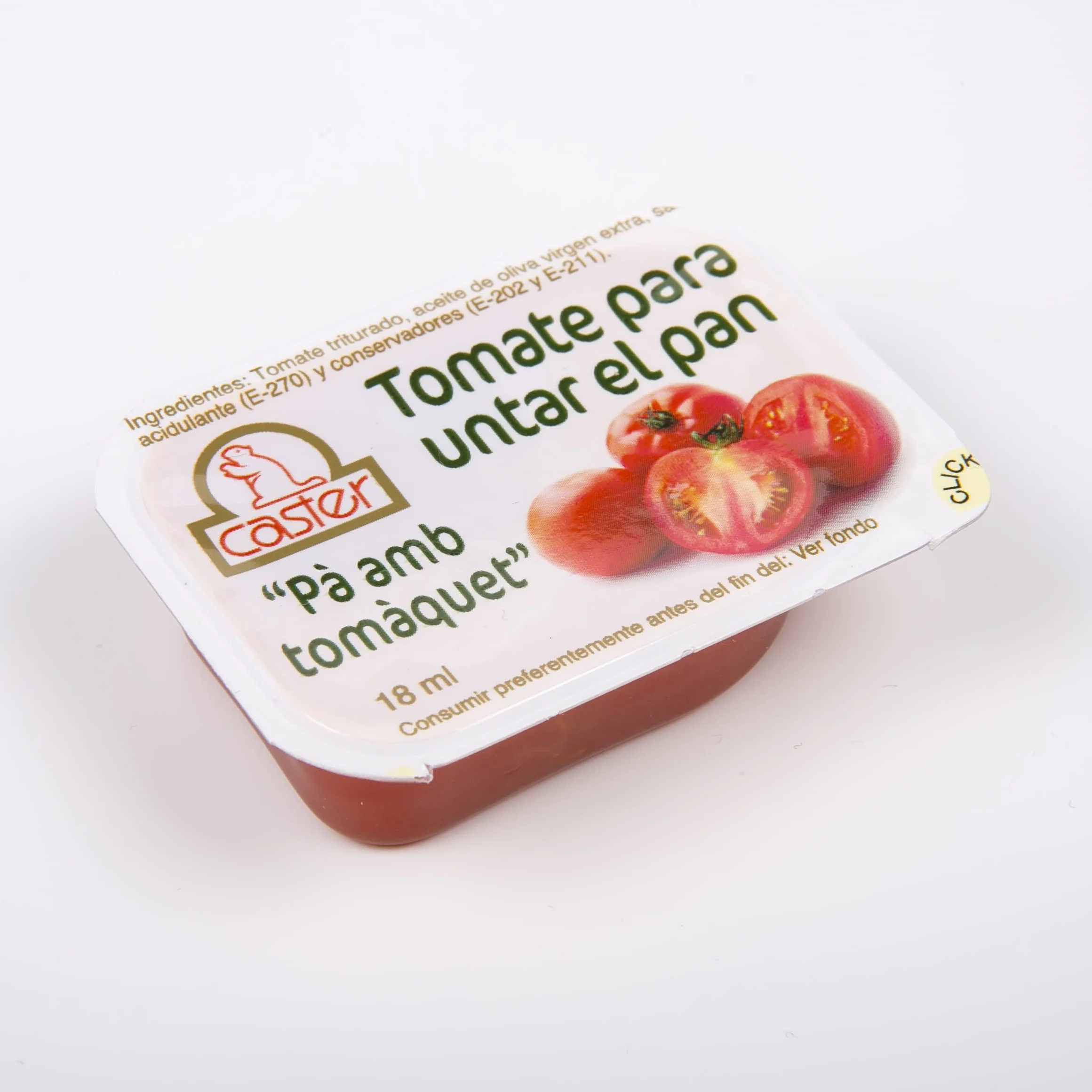 Tomate Natural Triturado Monodosis 144 Tarrinas 18gr Aceite Oliva Virgen Extra