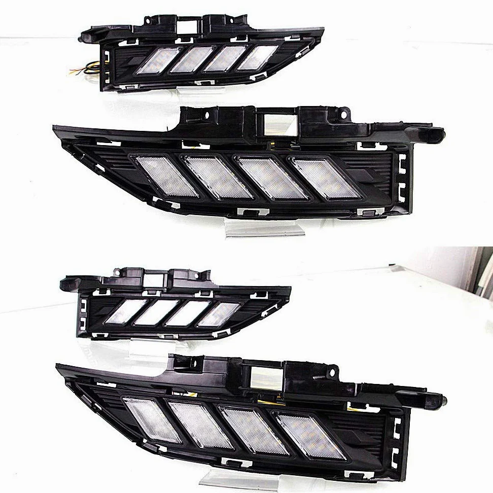 Luces diurnas LED DRL para Kona Encino 2018 2019 2020 2021, LED DRL + amarillo Streamer luces de señalización