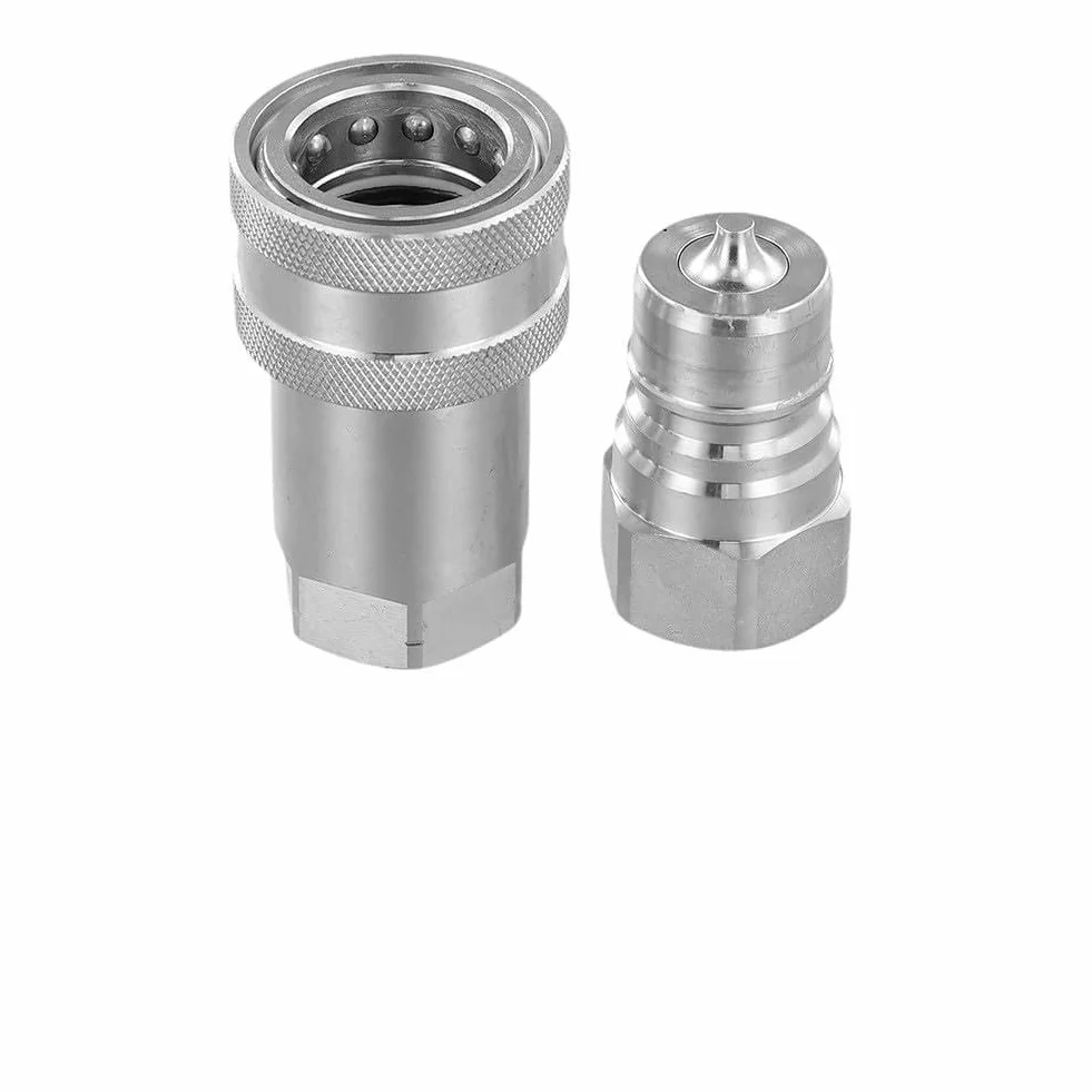 Conector rápido hidráulico de alta presión NPT1/2, serie ISO7241-A, acero al carbono, para maquinaria agrícola y equipos industriales