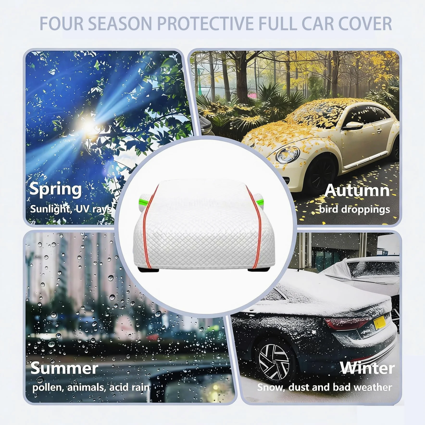 Funda para Coche Antigranizo para Mazda MX-5 NC,Impermeable Funda Completa para Coche con Cremallera,Transpirable Antipolvo A Prueba de Nieve Cubierta Completa