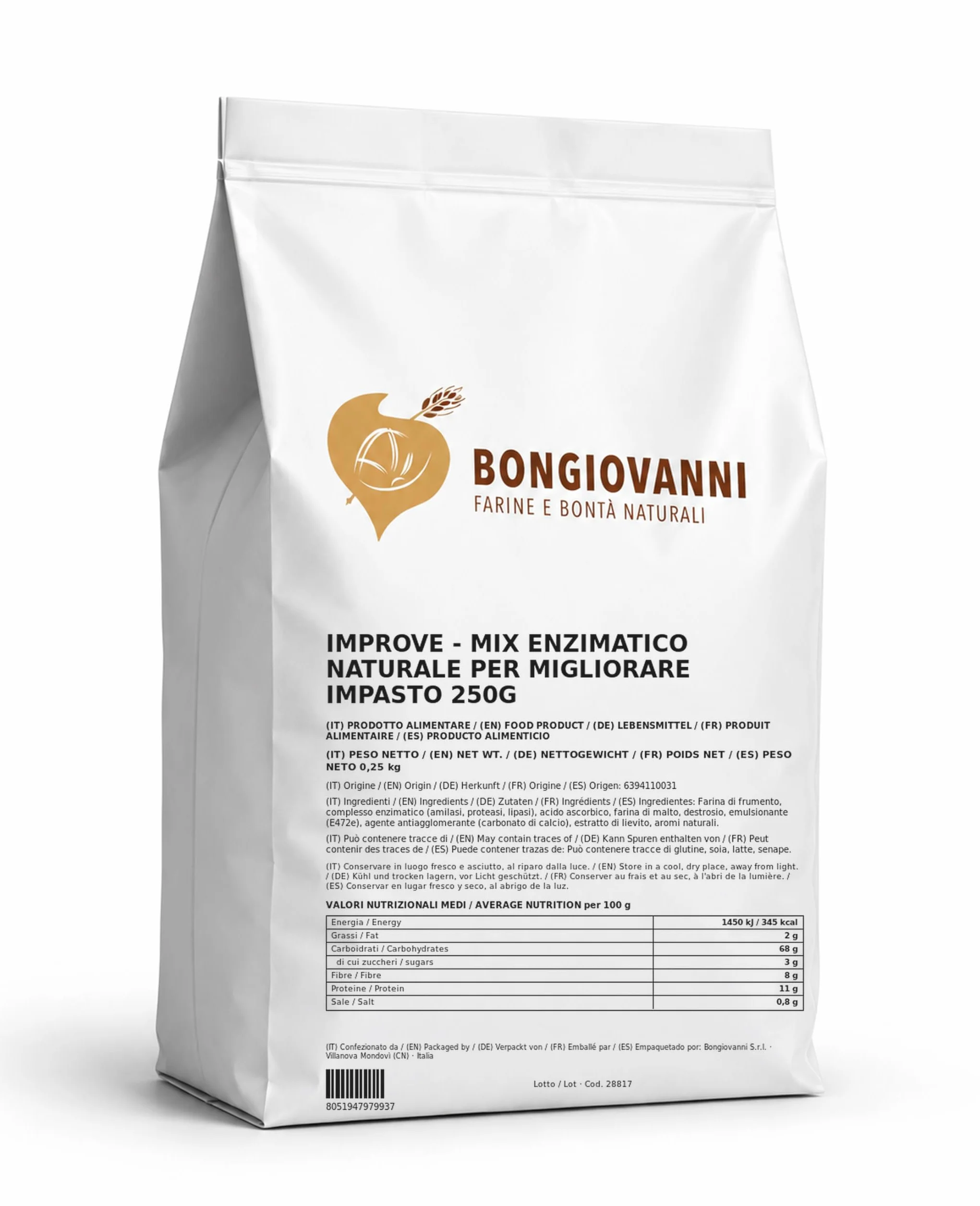MikroTecnici Mezcla de Enzimas Naturales para Masa 250g
